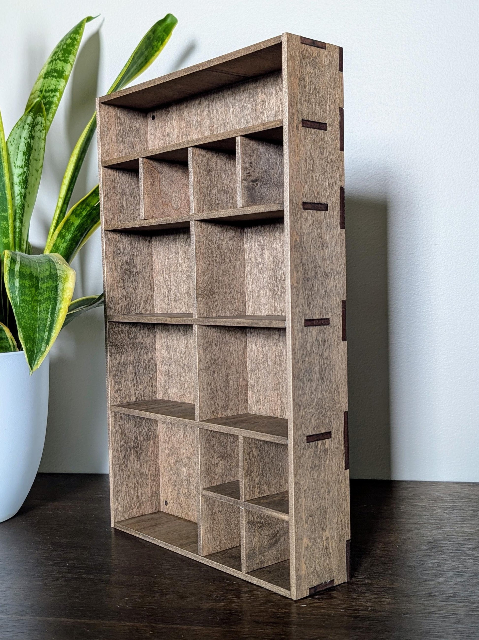 Shadow Box Wooden Display Shelf - Wall Cubby Shelf - Multiple Compartment Sizes - #4 - Trinket Shelf - Curio Cabinet