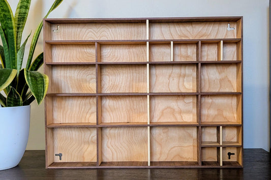 Shadow Box Wooden Display Shelf - Wall Cubby Shelf - Multiple Compartment Sizes - #1 - Trinket Shelf - Curio Cabinet