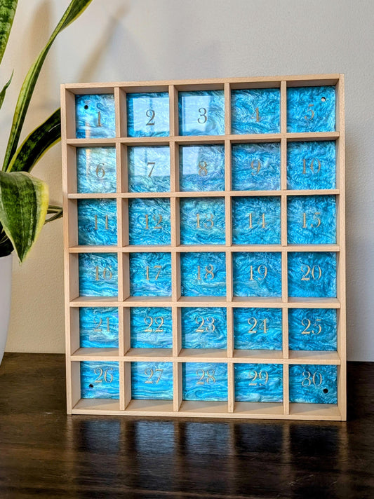 30 Compartment Wooden Display Shelf - 2x2 - Trinket Shelf - Curio Cabinet