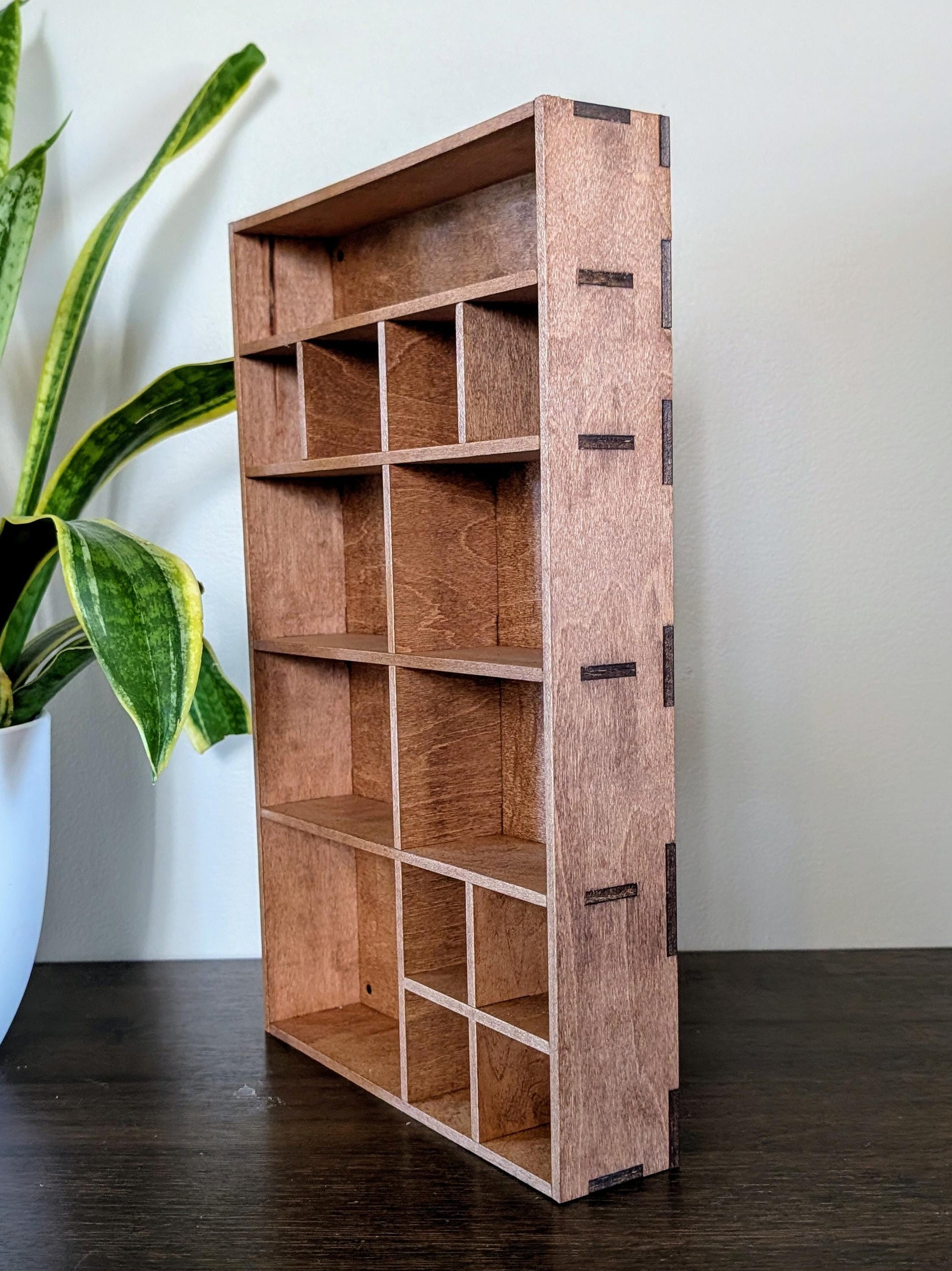 Shadow Box Wooden Display Shelf - Wall Cubby Shelf - Multiple Compartment Sizes - #4 - Trinket Shelf - Curio Cabinet