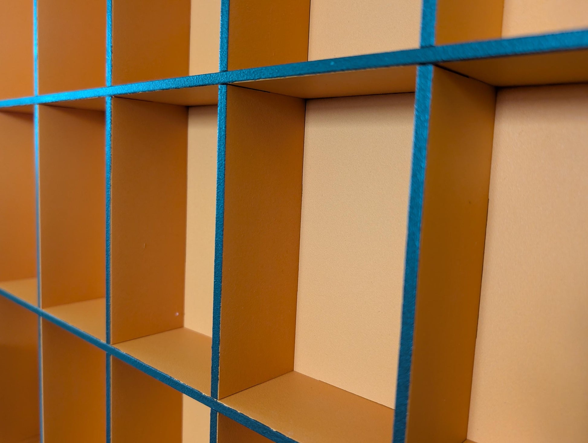 20 Compartment Wooden Display Shelf - 3.5x5.5 - Trinket Shelf - Curio Cabinet