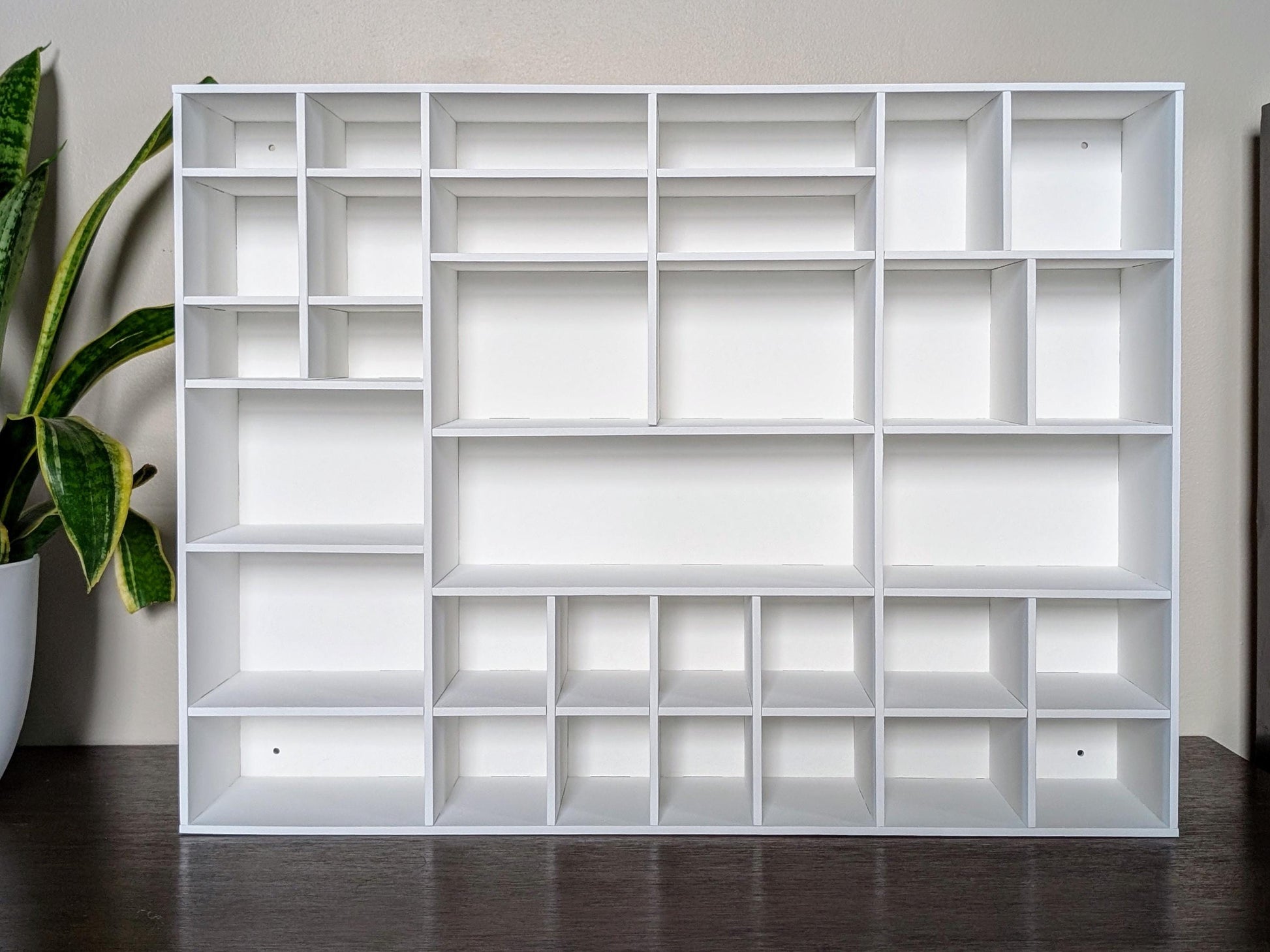 Shadow Box Wooden Display Shelf - Wall Cubby Shelf - Multiple Compartment Sizes - #51b - Trinket Shelf - Curio Cabinet