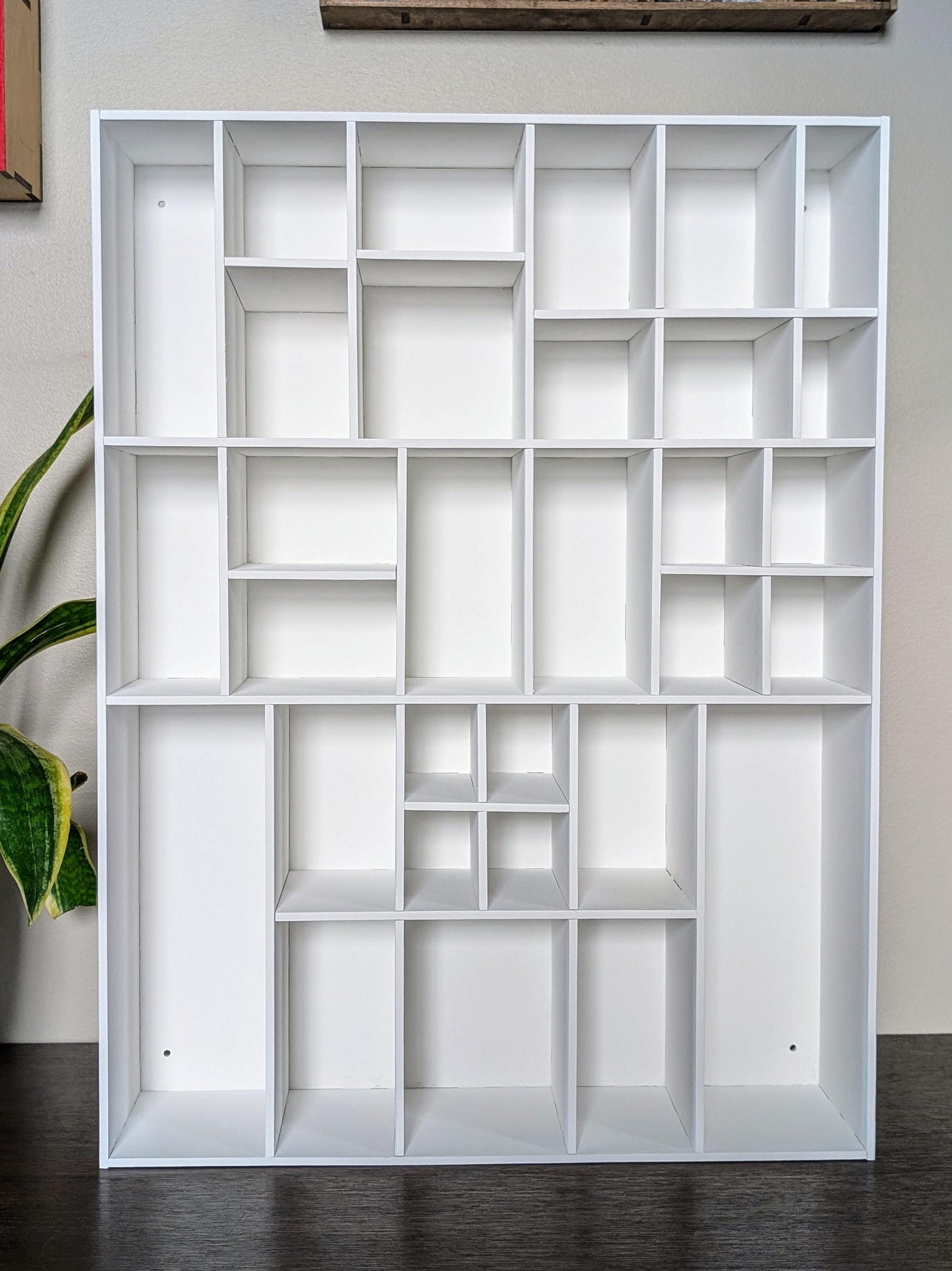 Shadow Box Wooden Display Shelf - Wall Cubby Shelf - Multiple Compartment Sizes - #51d - Trinket Shelf - Curio Cabinet