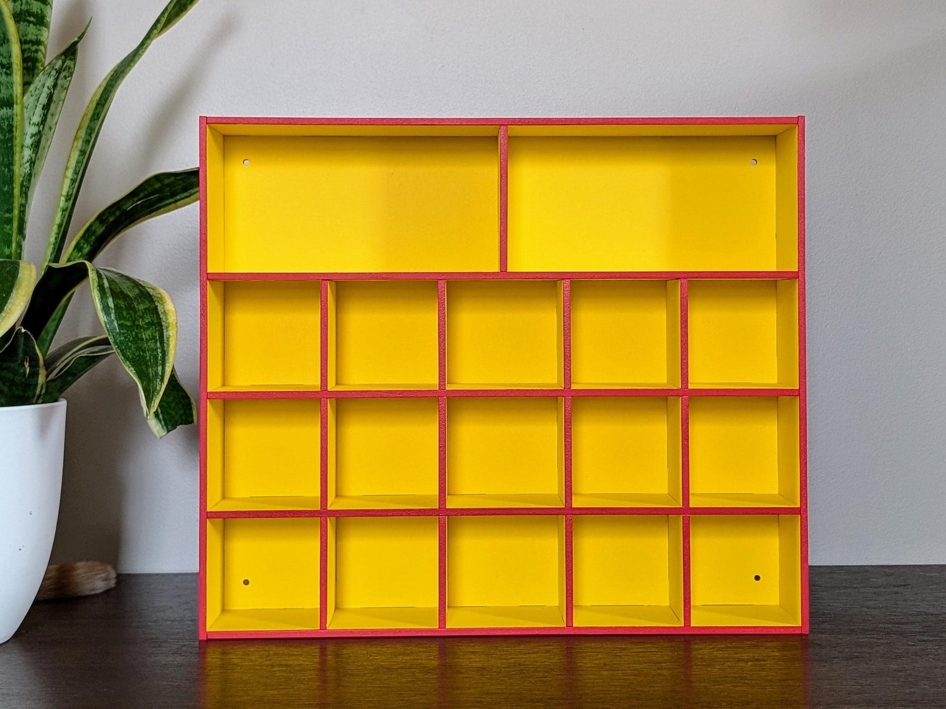Shadow Box Wooden Display Shelf - Wall Cubby Shelf - Multiple Compartment Sizes - #54 - Trinket Shelf - Curio Cabinet