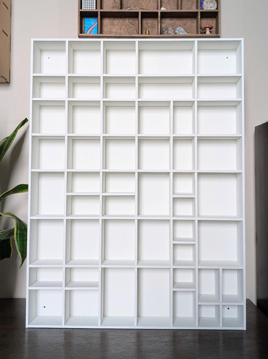 Shadow Box Wooden Display Shelf - Wall Cubby Shelf - Multiple Compartment Sizes - #2 - Trinket Shelf - Curio Cabinet
