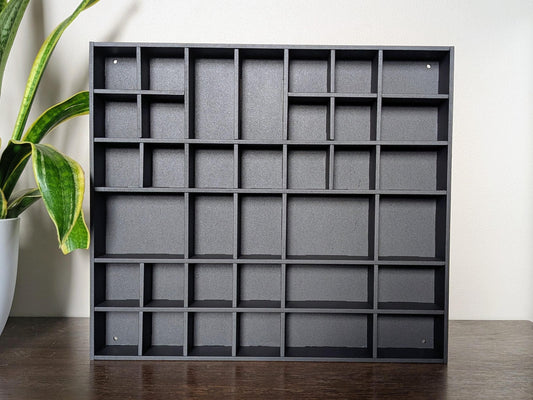 Shadow Box Wooden Display Shelf - Wall Cubby Shelf - Multiple Compartment Sizes - #6 - Trinket Shelf - Curio Cabinet