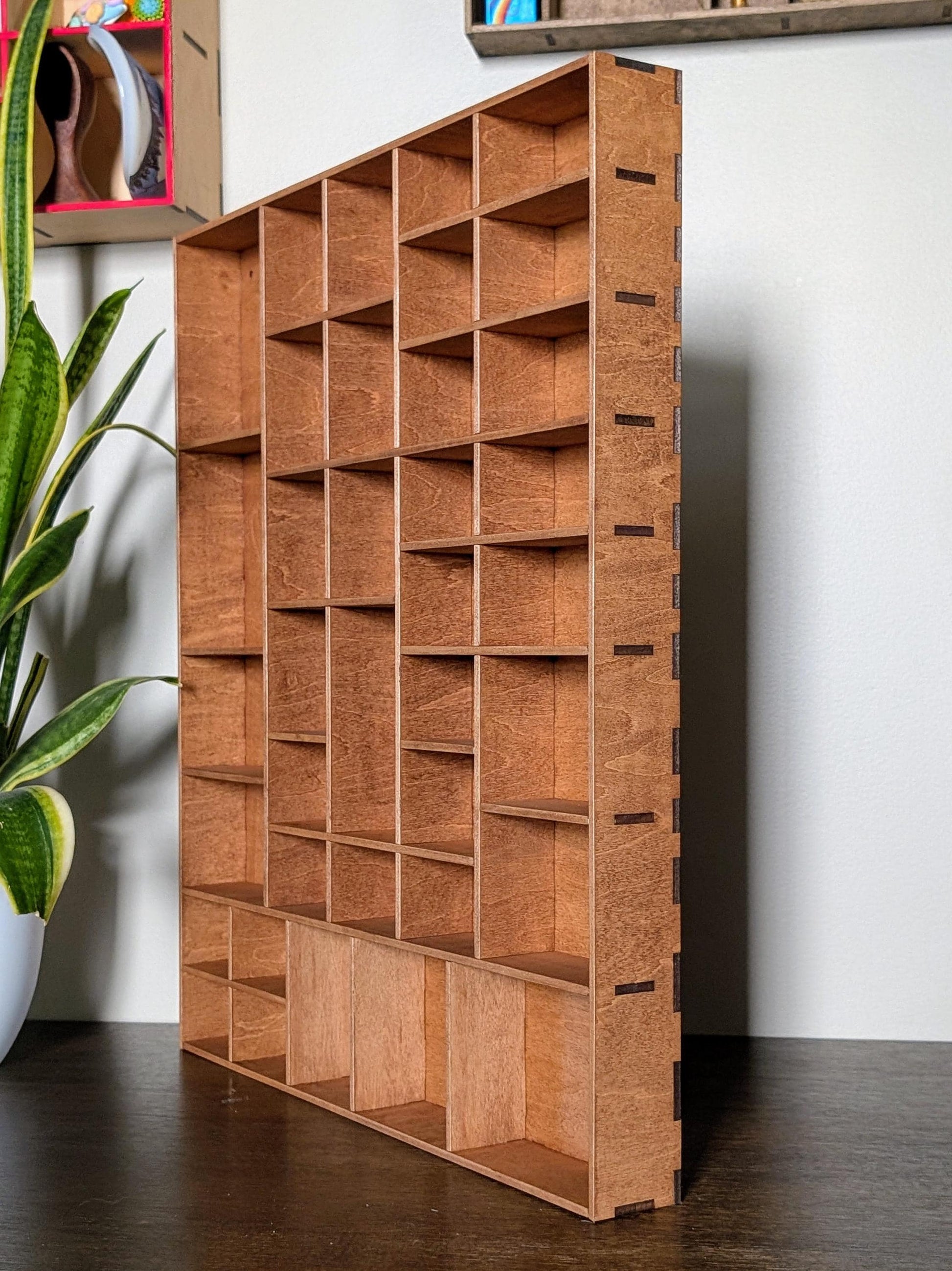 Shadow Box Wooden Display Shelf - Wall Cubby Shelf - Multiple Compartment Sizes - #45 - Trinket Shelf - Curio Cabinet