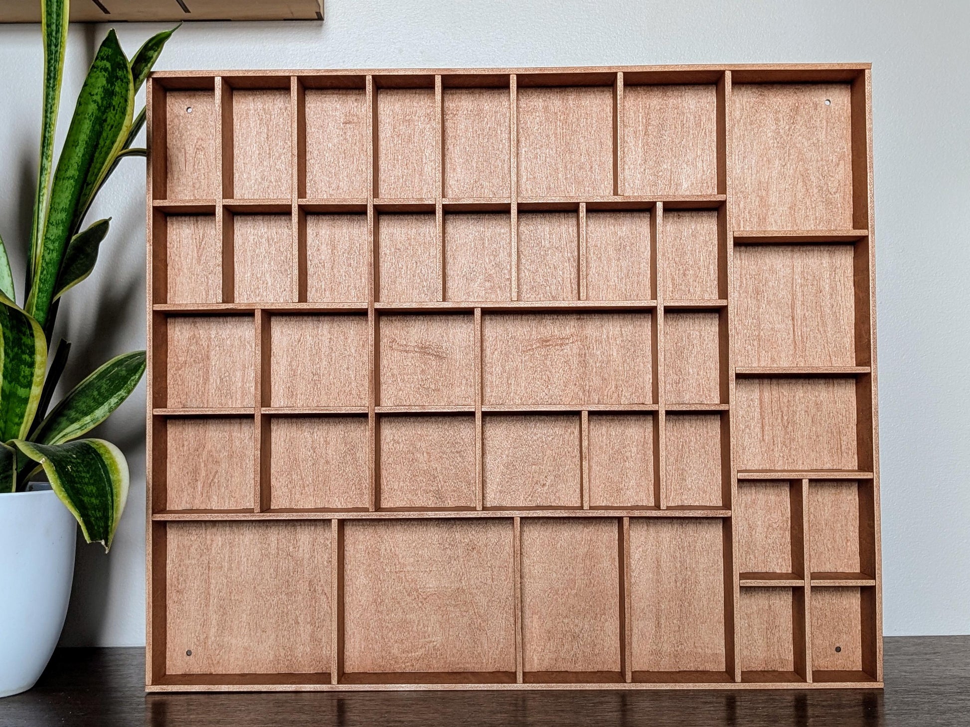 Shadow Box Wooden Display Shelf - Wall Cubby Shelf - Multiple Compartment Sizes - #45 - Trinket Shelf - Curio Cabinet