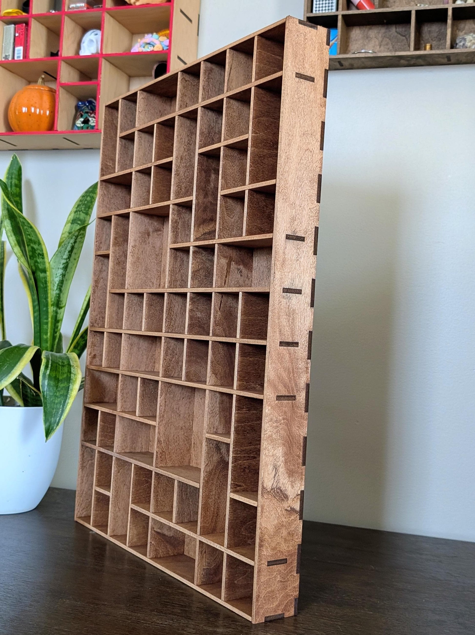 Shadow Box Wooden Display Shelf - Wall Cubby Shelf - Multiple Compartment Sizes - #36 - Trinket Shelf - Curio Cabinet