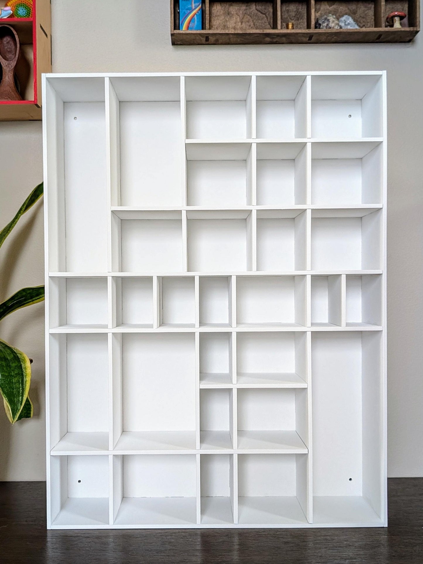 Shadow Box Wooden Display Shelf - Wall Cubby Shelf - Multiple Compartment Sizes - #51a - Trinket Shelf - Curio Cabinet