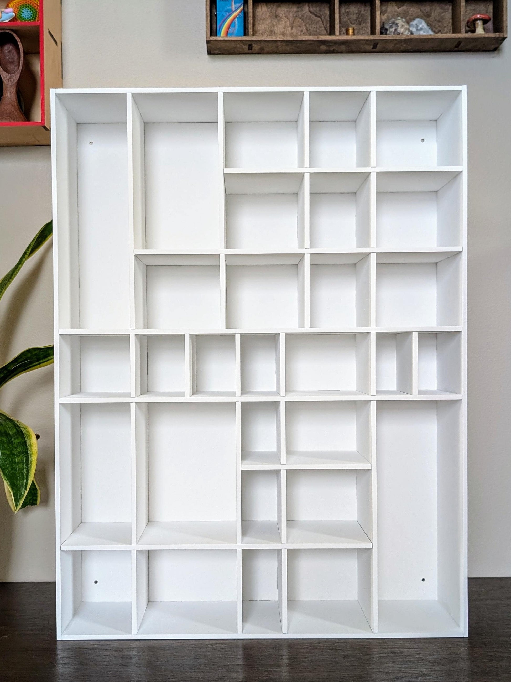 Shadow Box Wooden Display Shelf - Wall Cubby Shelf - Multiple Compartment Sizes - #51a - Trinket Shelf - Curio Cabinet