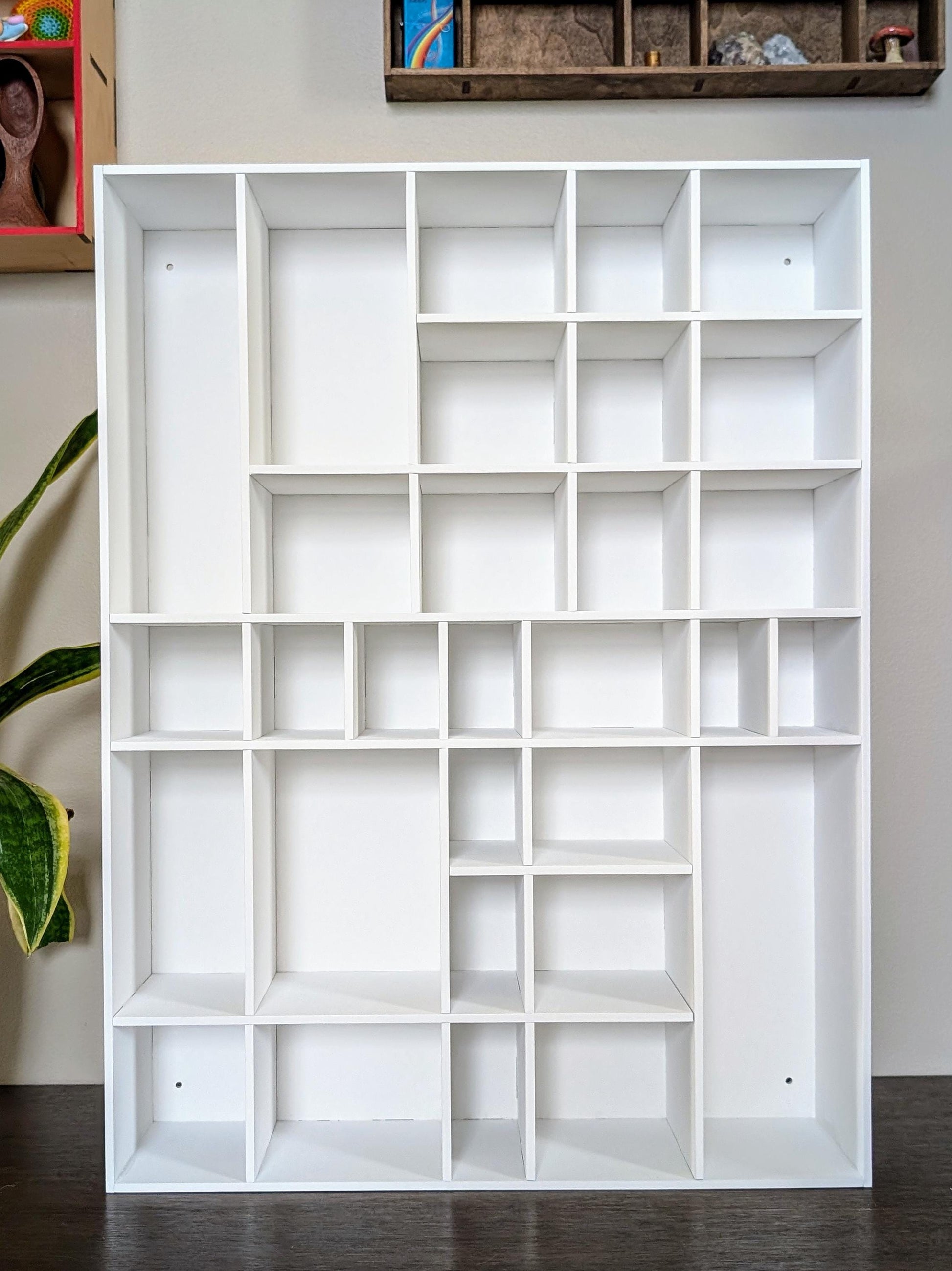 Shadow Box Wooden Display Shelf - Wall Cubby Shelf - Multiple Compartment Sizes - #51a - Trinket Shelf - Curio Cabinet