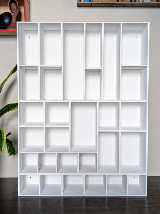 Shadow Box Wooden Display Shelf - Wall Cubby Shelf - Multiple Compartment Sizes - #51c - Trinket Shelf - Curio Cabinet