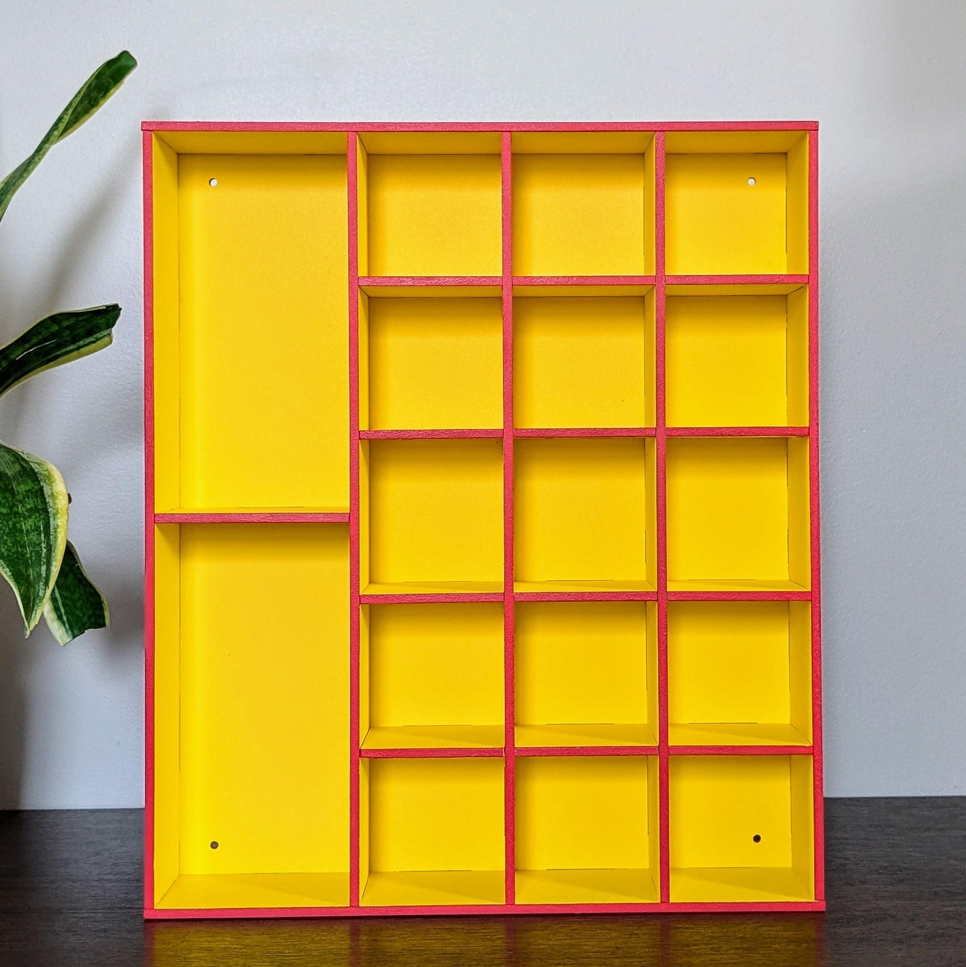Shadow Box Wooden Display Shelf - Wall Cubby Shelf - Multiple Compartment Sizes - #54 - Trinket Shelf - Curio Cabinet