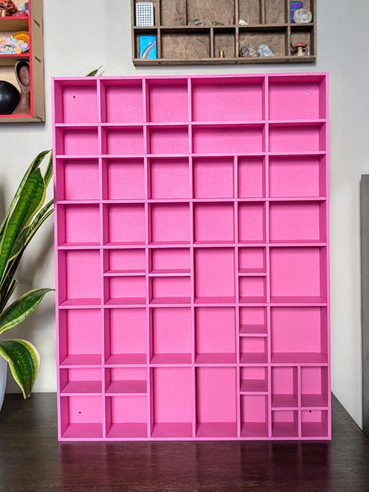 Shadow Box Wooden Display Shelf - Wall Cubby Shelf - Multiple Compartment Sizes - #2 - Trinket Shelf - Curio Cabinet