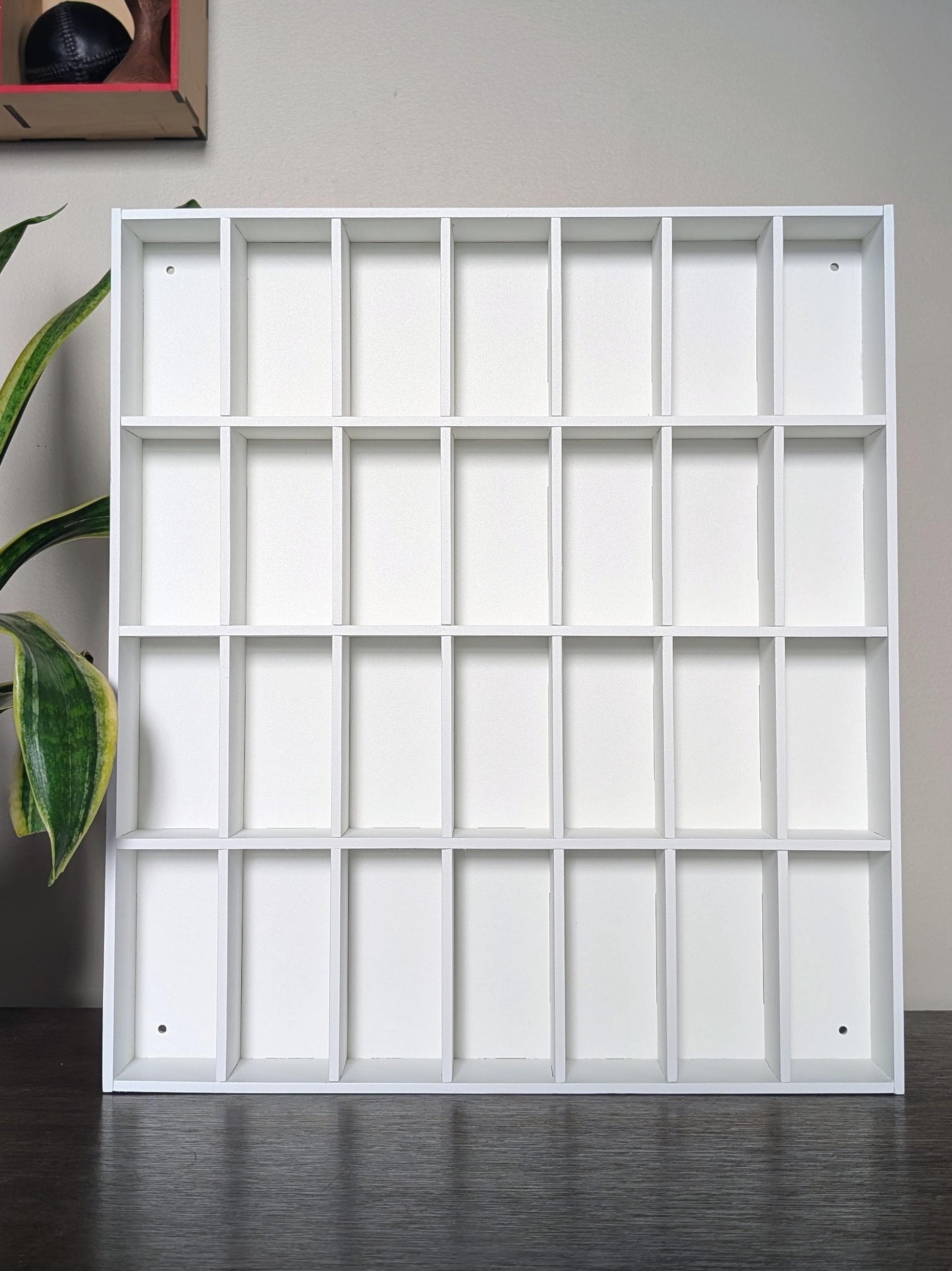 28 Compartment Wooden Display Shelf - 4x2/4.5x2 - Trinket Shelf - Curio Cabinet