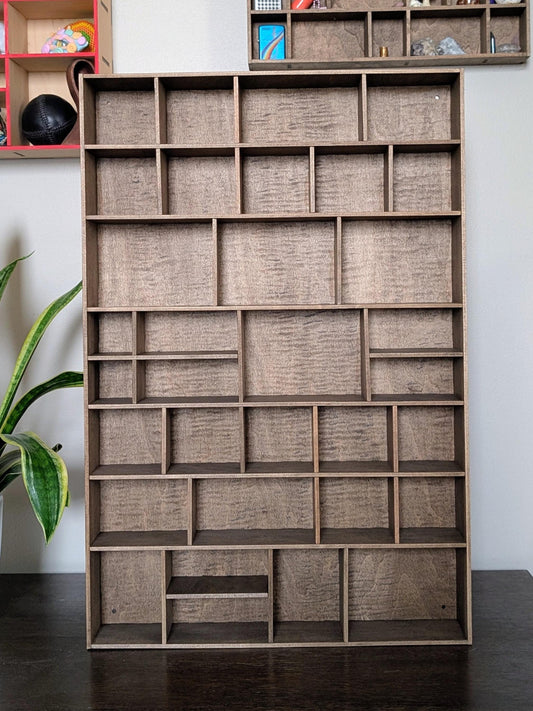 Shadow Box Wooden Display Shelf - Wall Cubby Shelf - Multiple Compartment Sizes - #39 - Trinket Shelf - Curio Cabinet