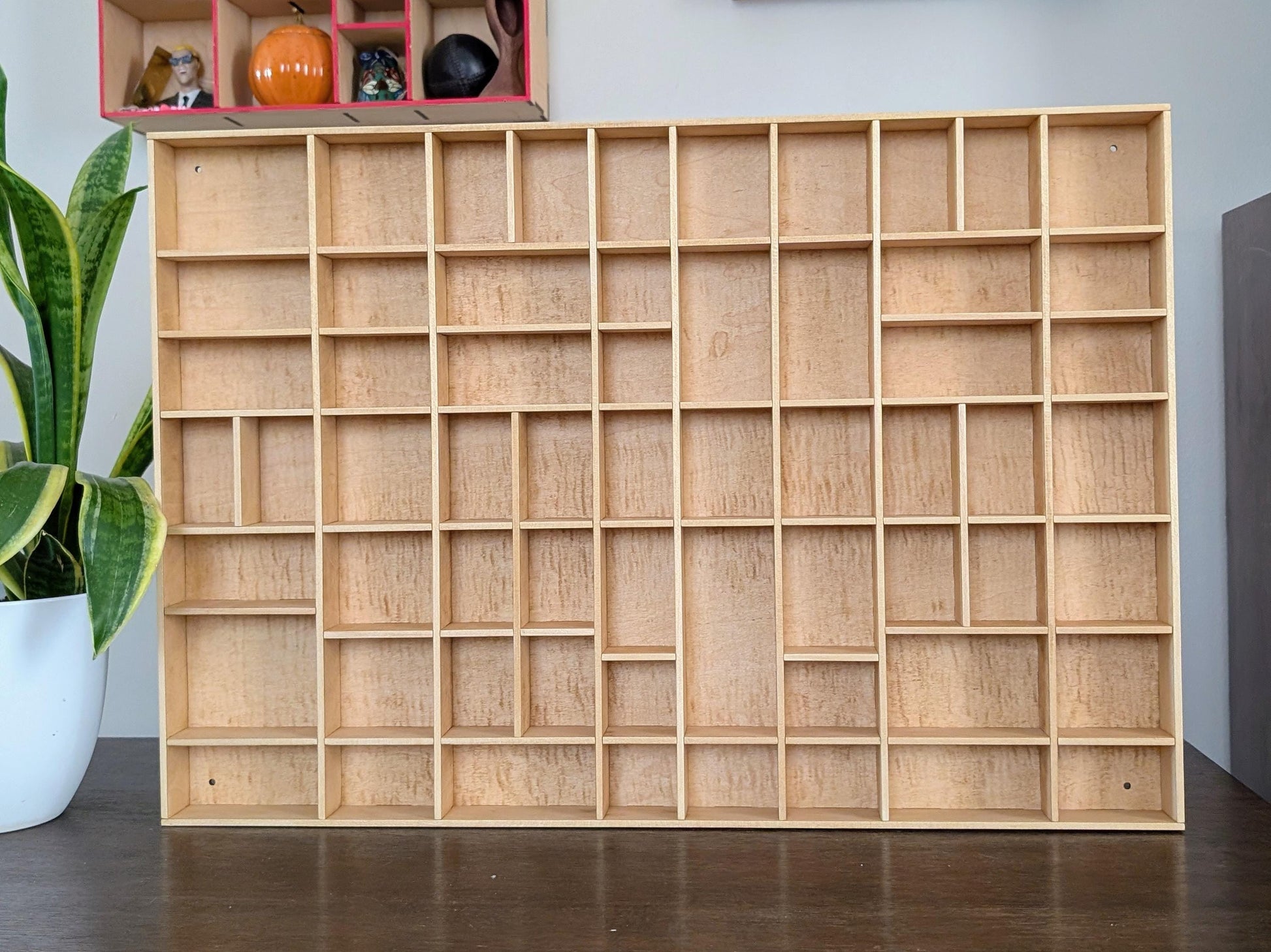 Shadow Box Wooden Display Shelf - Wall Cubby Shelf - Multiple Compartment Sizes - #12 - Trinket Shelf - Curio Cabinet