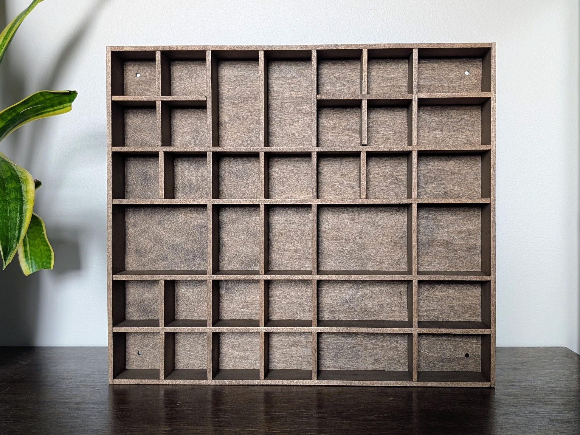 Shadow Box Wooden Display Shelf - Wall Cubby Shelf - Multiple Compartment Sizes - #6 - Trinket Shelf - Curio Cabinet