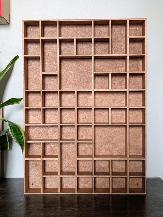 Shadow Box Wooden Display Shelf - Wall Cubby Shelf - Multiple Compartment Sizes - #36a - Trinket Shelf - Curio Cabinet