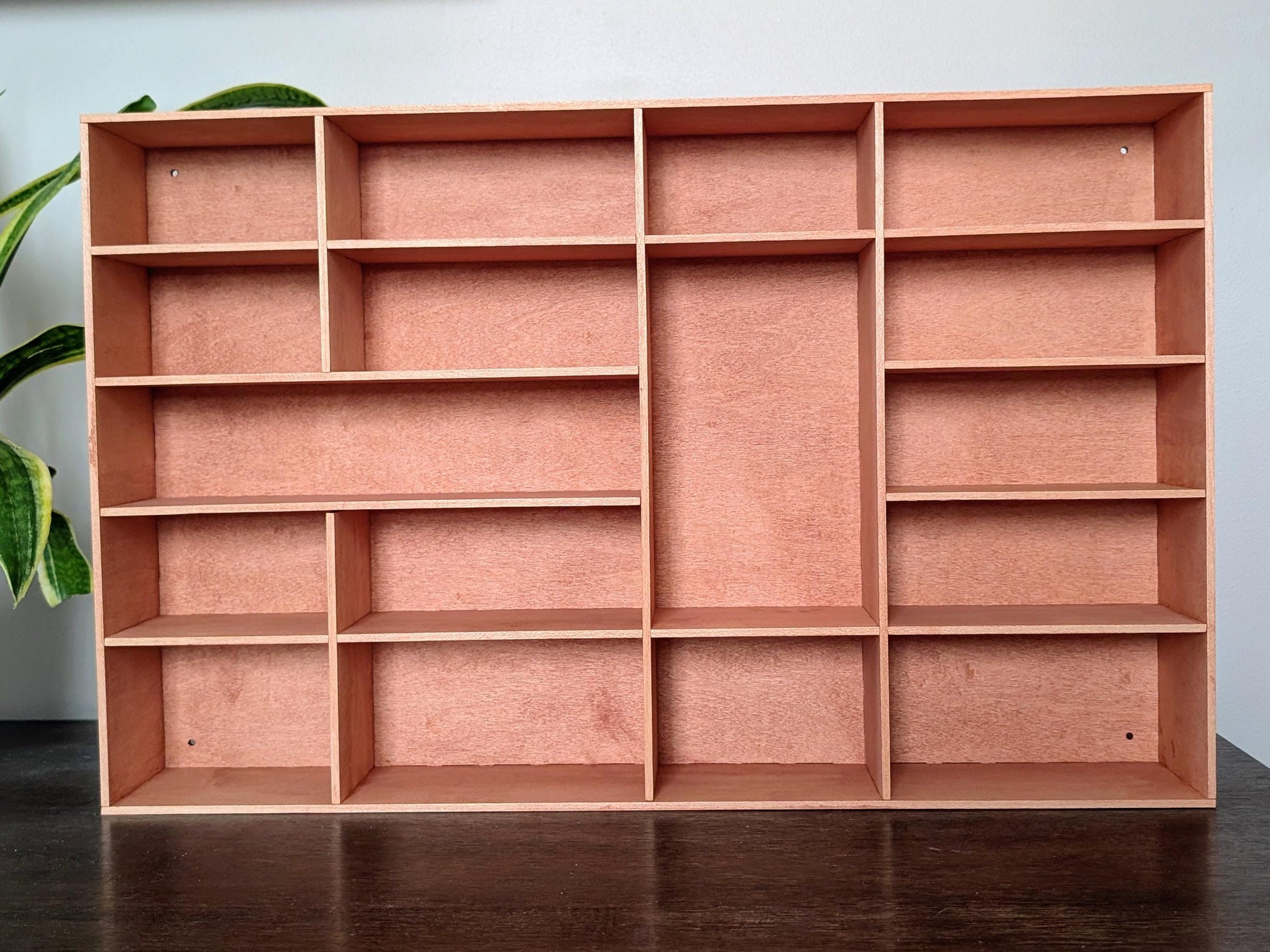 Shadow Box Wooden Display Shelf - Wall Cubby Shelf - Multiple Compartment Sizes - #55a - Trinket Shelf - Curio Cabinet