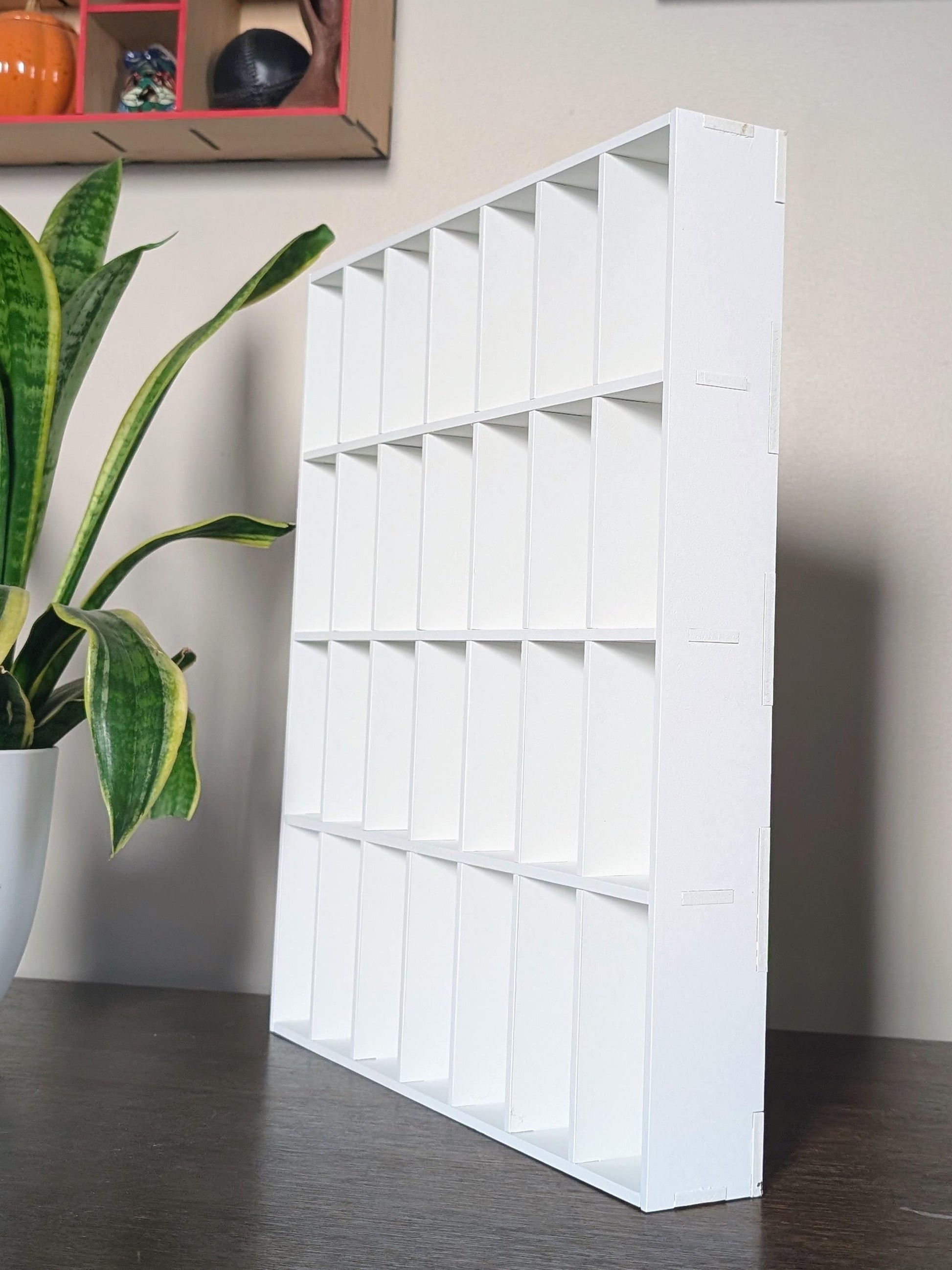 28 Compartment Wooden Display Shelf - 4x2/4.5x2 - Trinket Shelf - Curio Cabinet