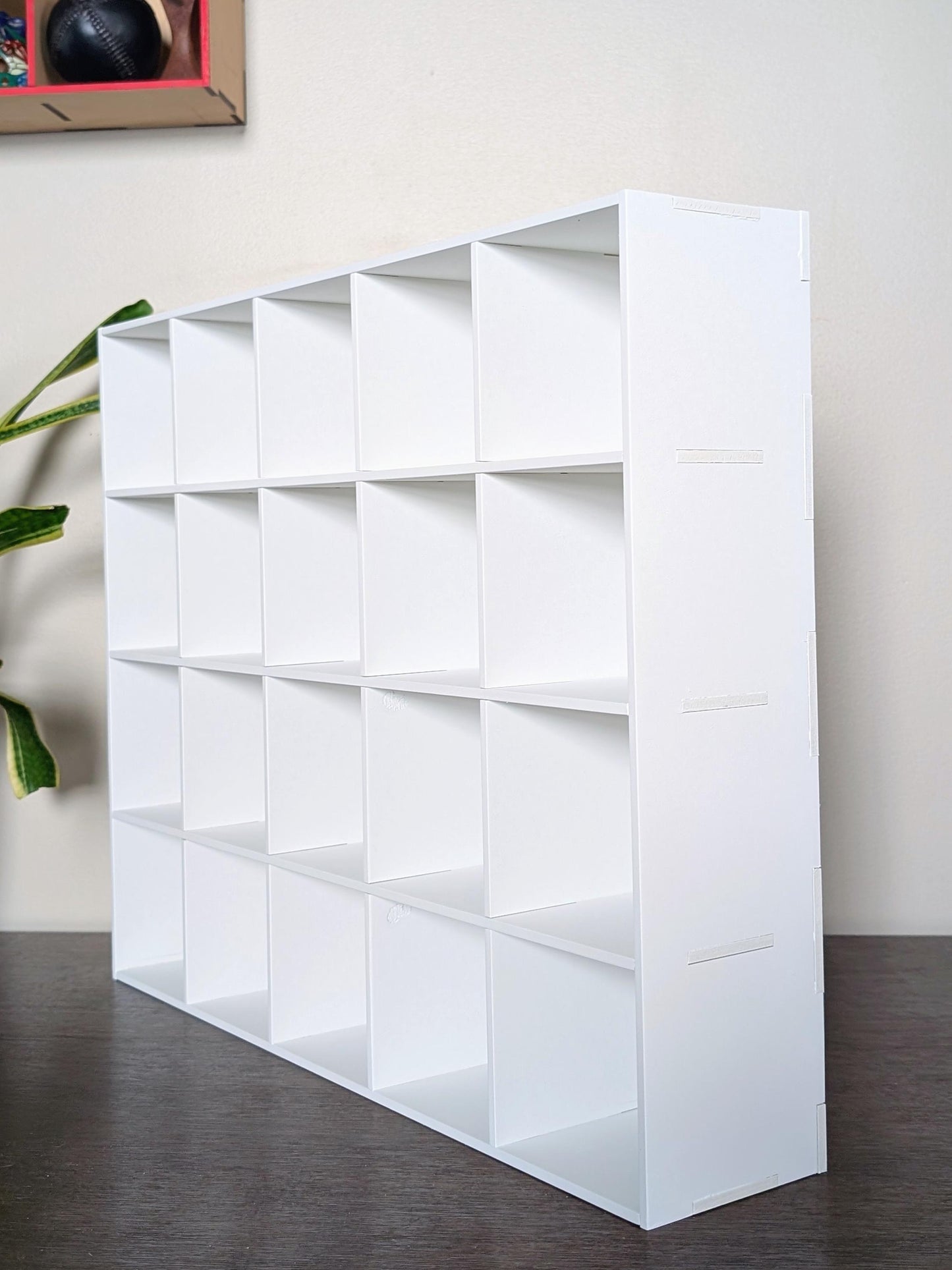 20 Compartment Wooden Display Shelf - 3x3 - Trinket Shelf - Curio Cabinet