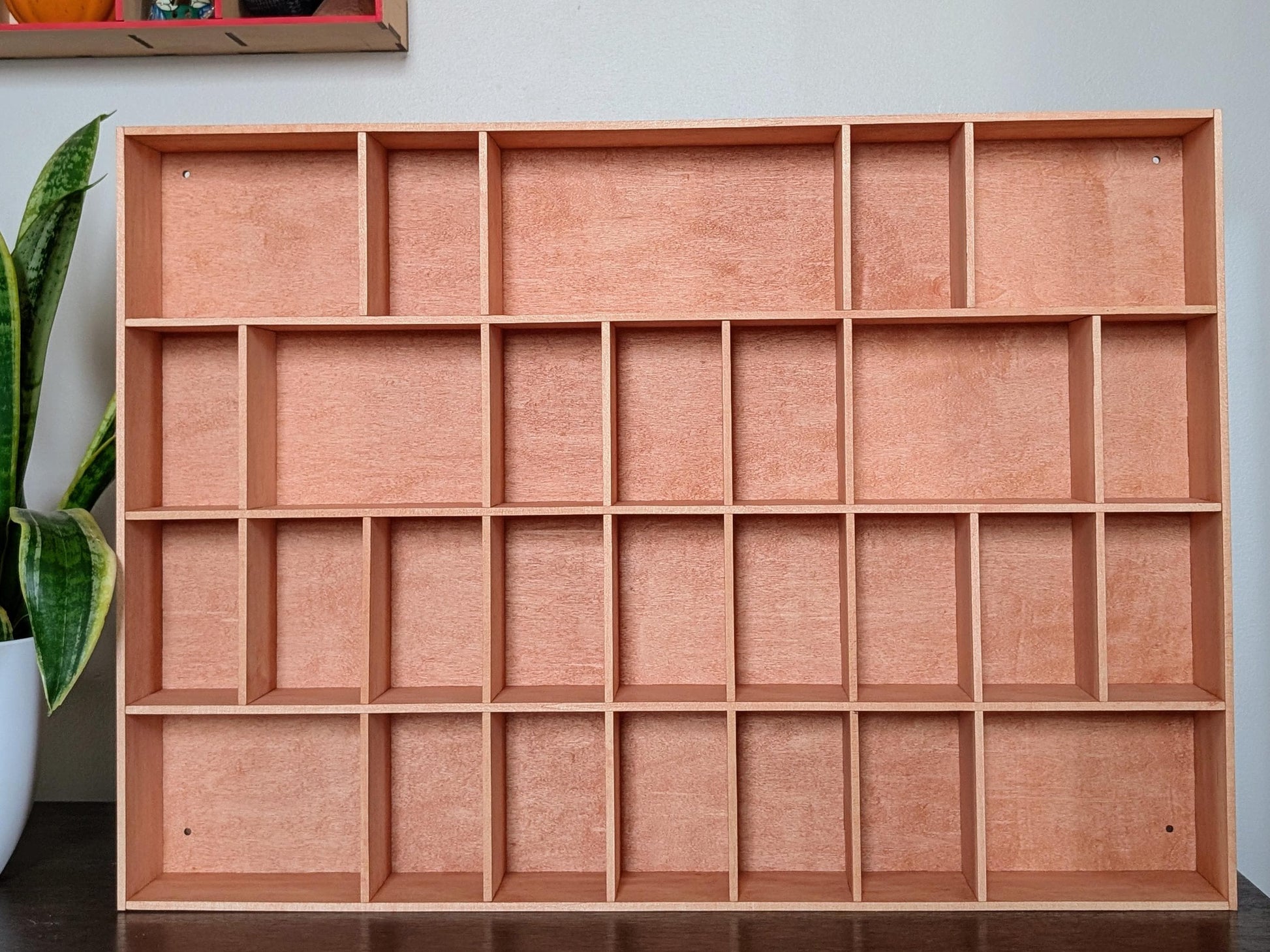 Shadow Box Wooden Display Shelf - Wall Cubby Shelf - Multiple Compartment Sizes - #52 - Trinket Shelf - Curio Cabinet