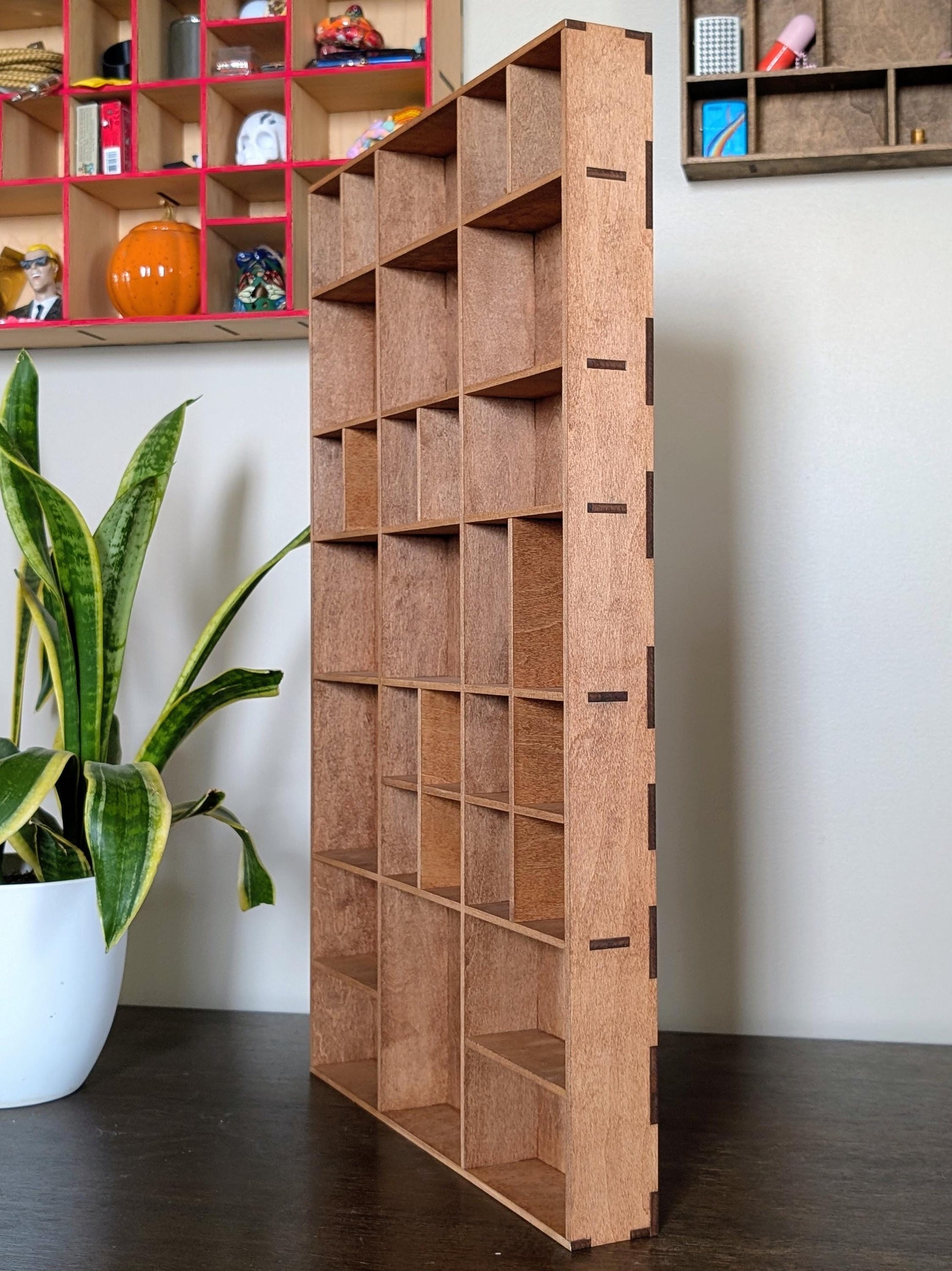 Shadow Box Wooden Display Shelf - Wall Cubby Shelf - Multiple Compartment Sizes - #19 - Trinket Shelf - Curio Cabinet
