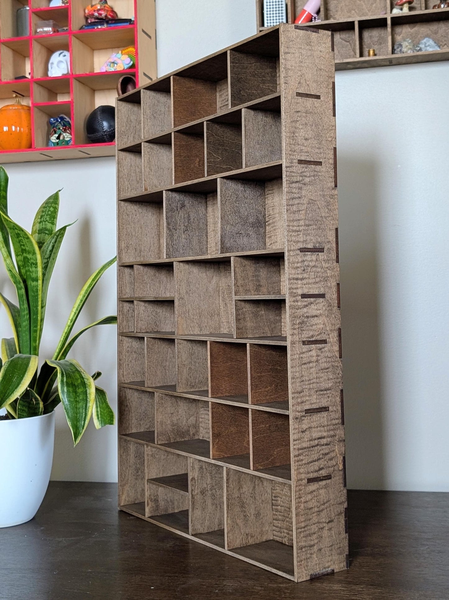 Shadow Box Wooden Display Shelf - Wall Cubby Shelf - Multiple Compartment Sizes - #39 - Trinket Shelf - Curio Cabinet