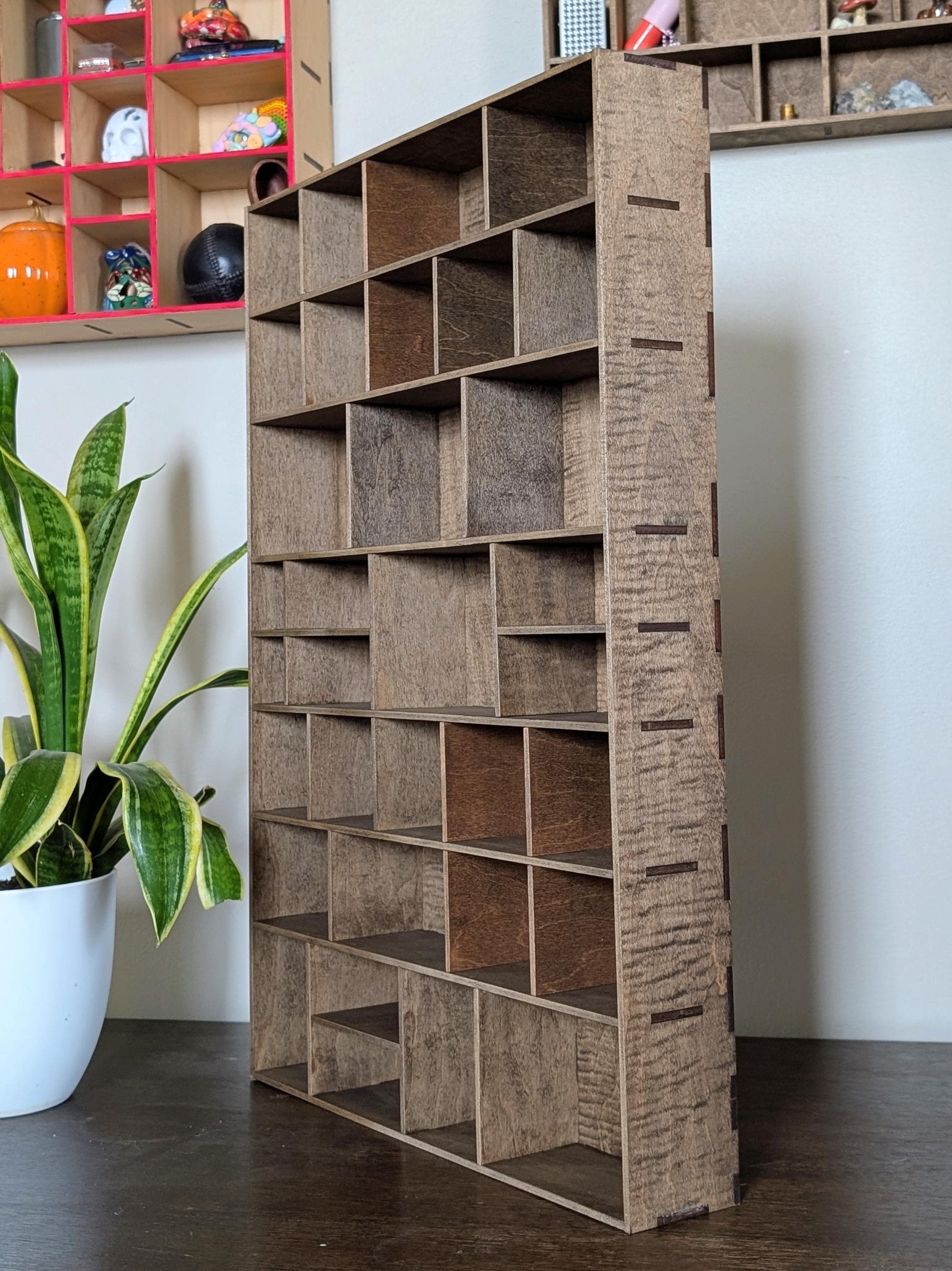 Shadow Box Wooden Display Shelf - Wall Cubby Shelf - Multiple Compartment Sizes - #39 - Trinket Shelf - Curio Cabinet