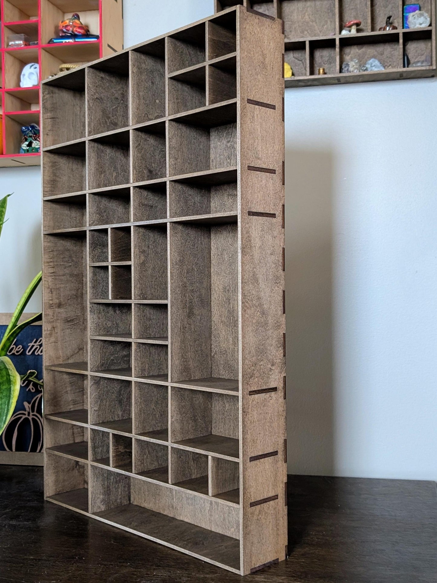 Shadow Box Wooden Display Shelf - Wall Cubby Shelf - Multiple Compartment Sizes - #28 - Trinket Shelf - Curio Cabinet