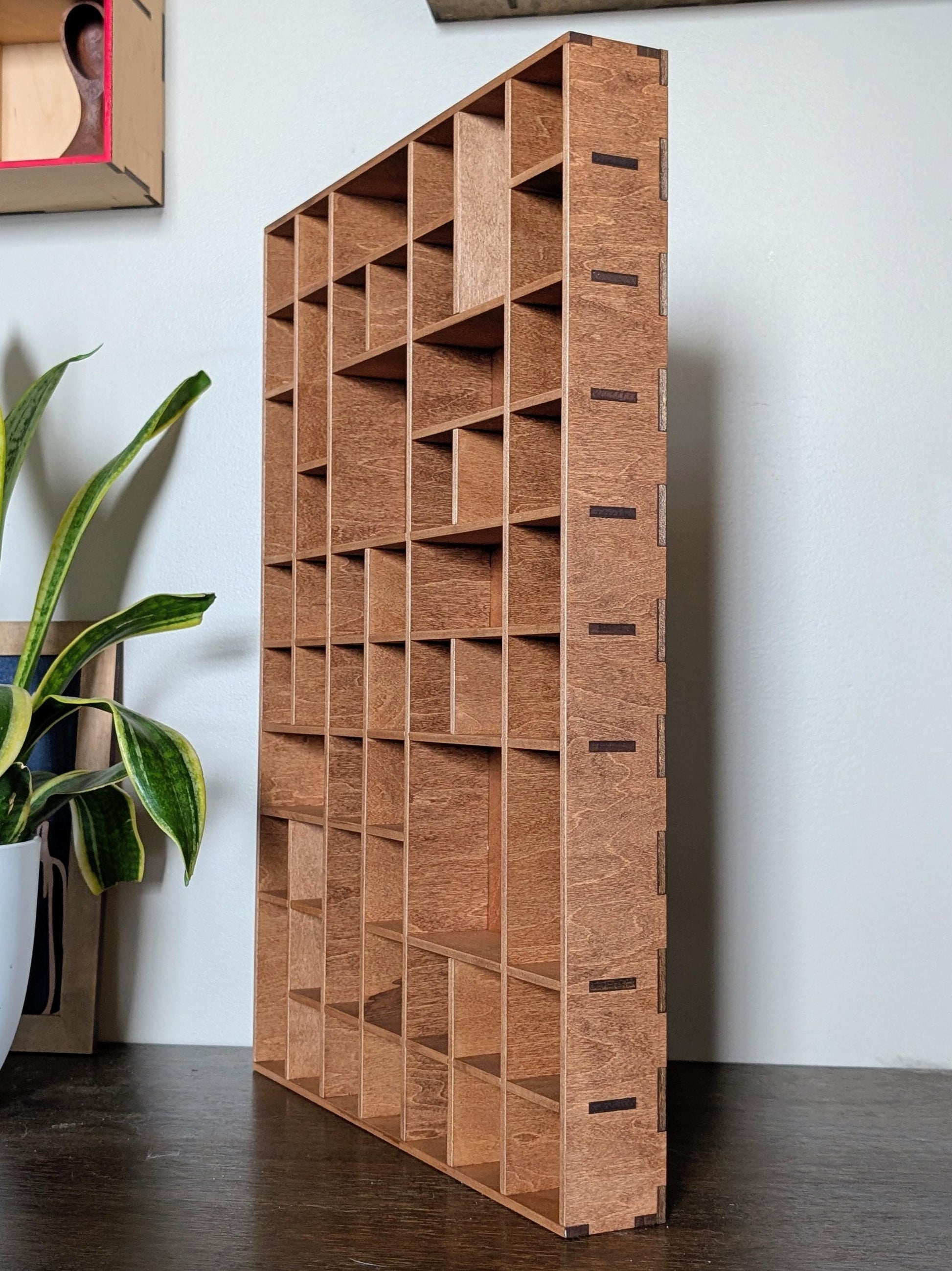 Shadow Box Wooden Display Shelf - Wall Cubby Shelf - Multiple Compartment Sizes - #36b - Trinket Shelf - Curio Cabinet