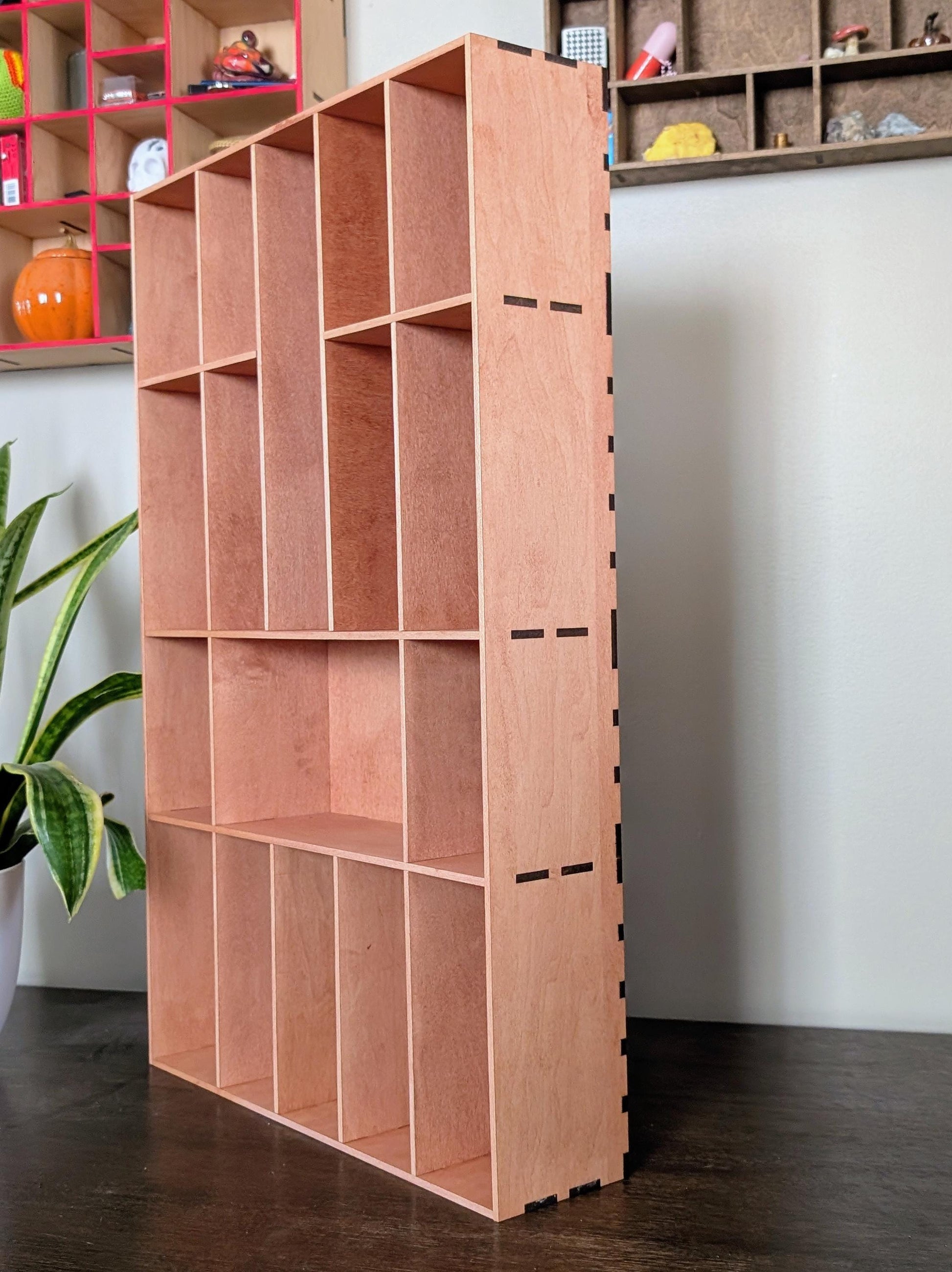 Shadow Box Wooden Display Shelf - Wall Cubby Shelf - Multiple Compartment Sizes - #55a - Trinket Shelf - Curio Cabinet