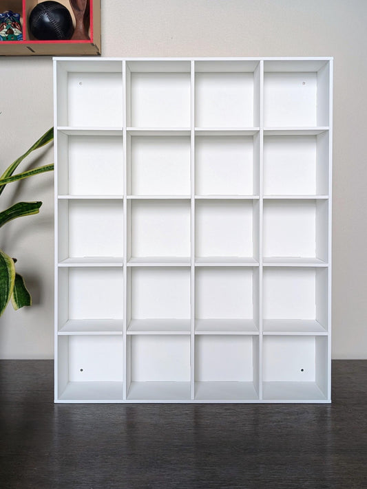20 Compartment Wooden Display Shelf - 4x4 - Trinket Shelf - Curio Cabinet