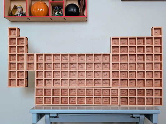 Periodic table Shelf - Table of the Elements Display Shelf - Scientific Education Tools - Scientist Gift - Teacher Gift