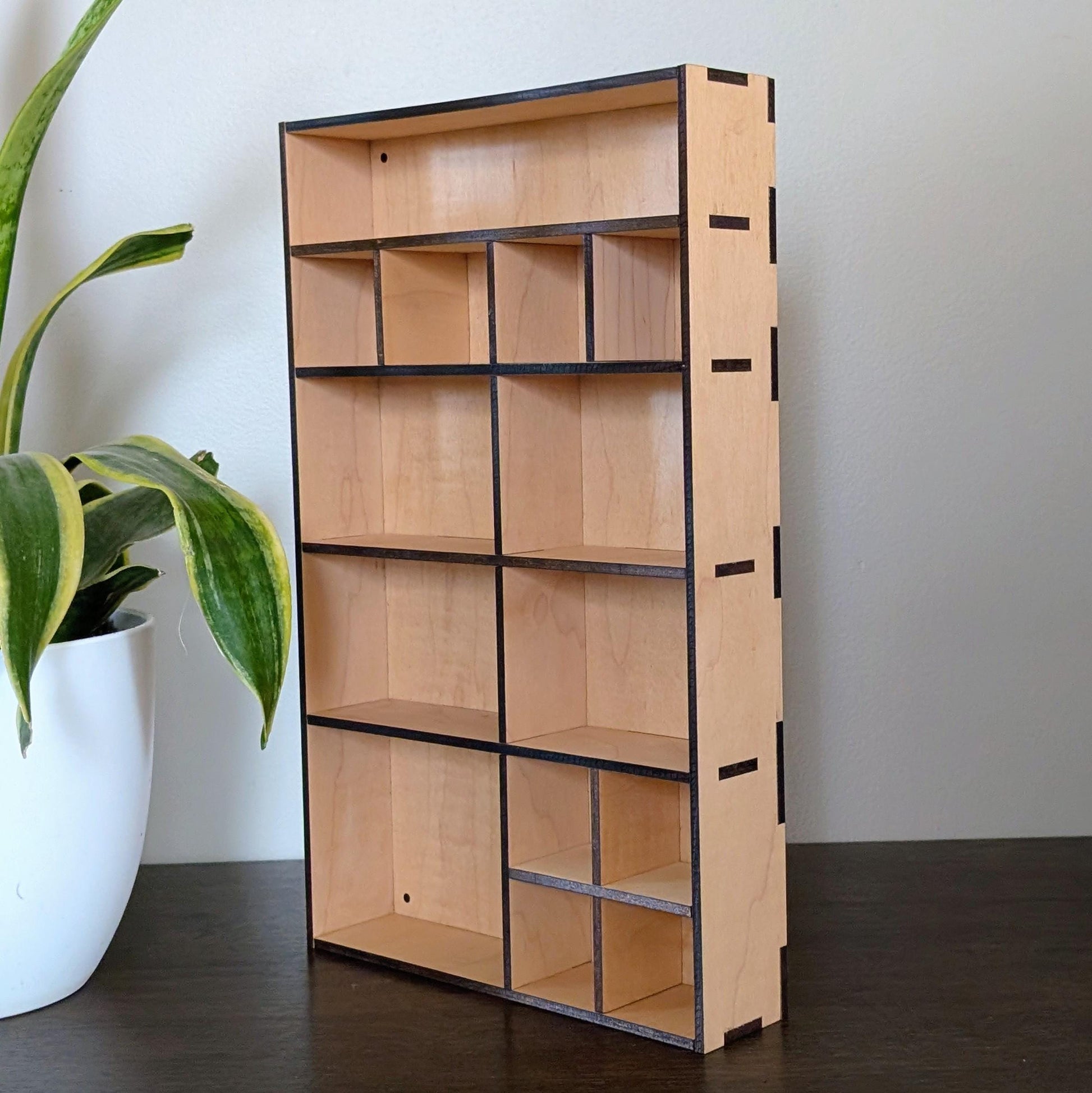Shadow Box Wooden Display Shelf - Wall Cubby Shelf - Multiple Compartment Sizes - #4 - Trinket Shelf - Curio Cabinet