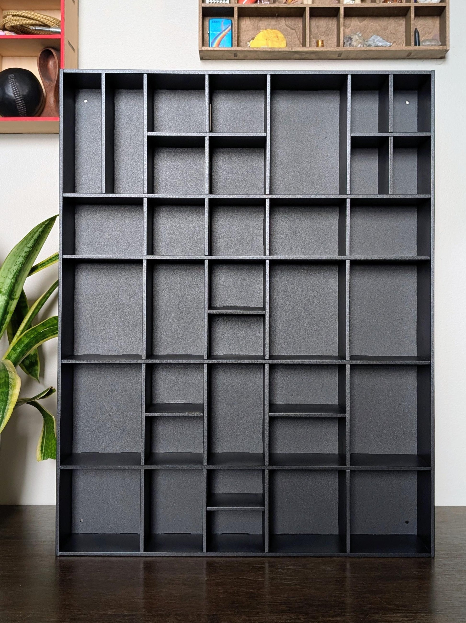 Shadow Box Wooden Display Shelf - Wall Cubby Shelf - Multiple Compartment Sizes - #56 - Trinket Shelf - Curio Cabinet