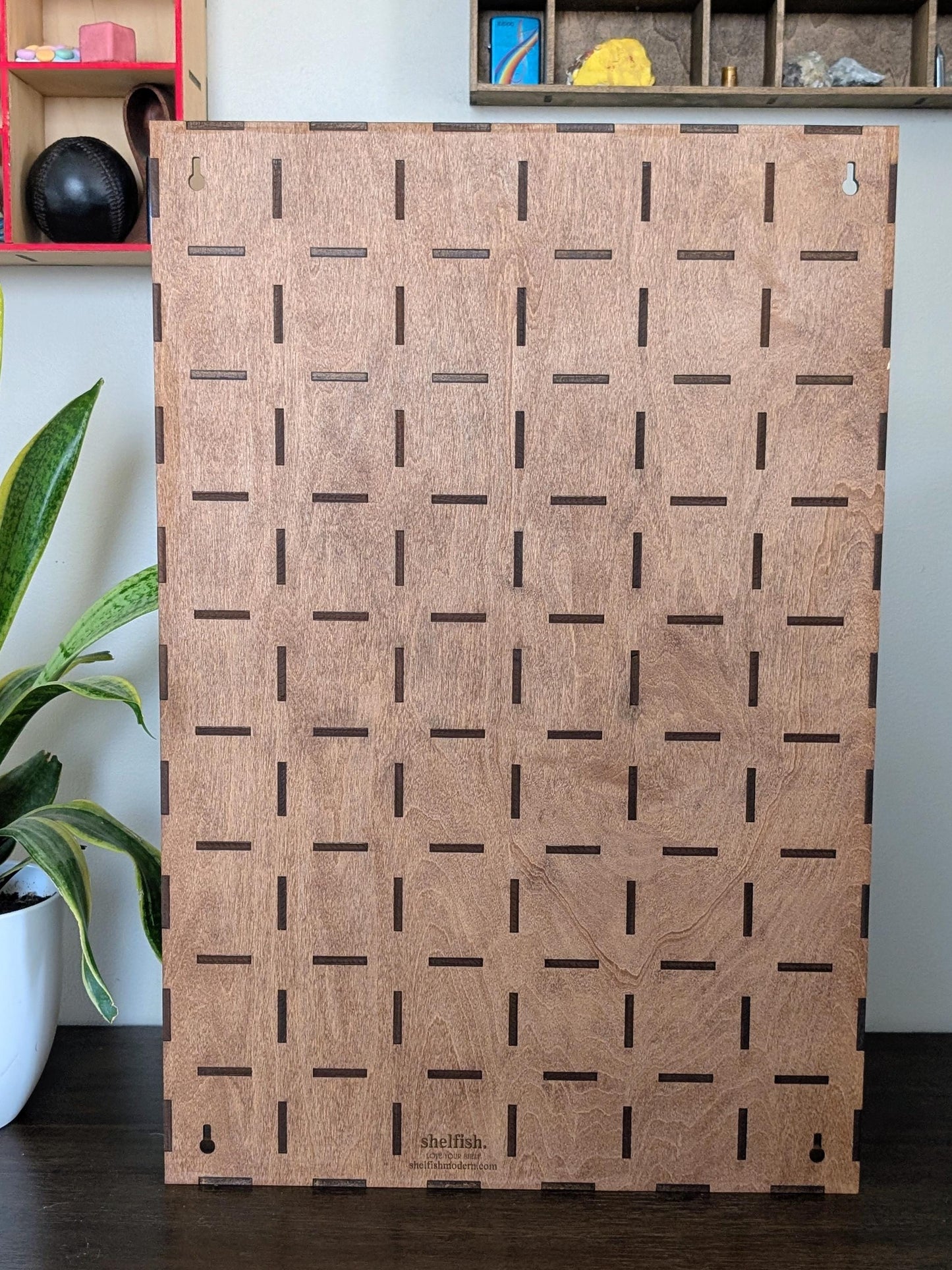 54 Compartment Wooden Display Shelf - 2.67x2.67 - Trinket Shelf - Curio Cabinet