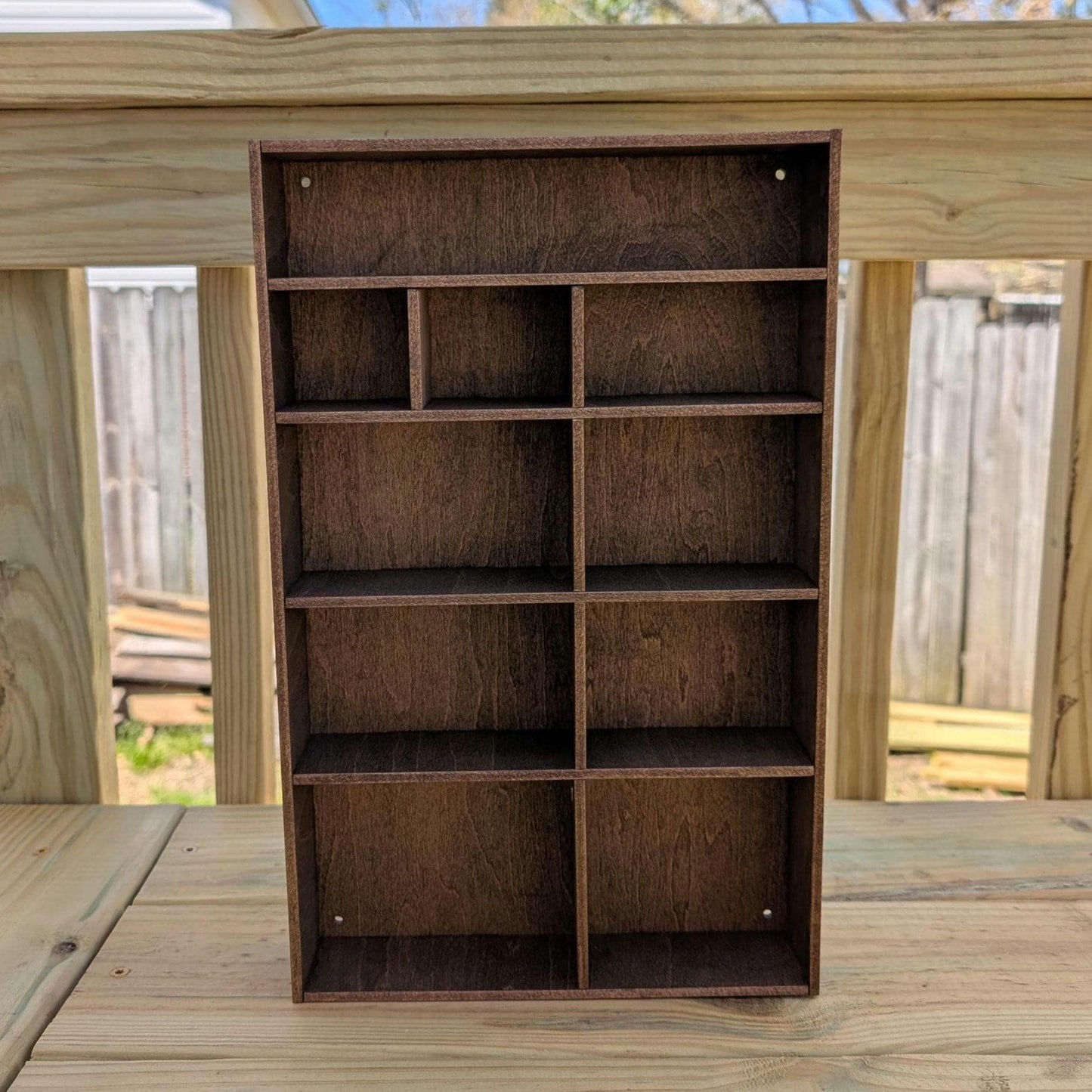 Shadow Box Wooden Display Shelf - Wall Cubby Shelf - Multiple Compartment Sizes - #4c - Trinket Shelf - Curio Cabinet