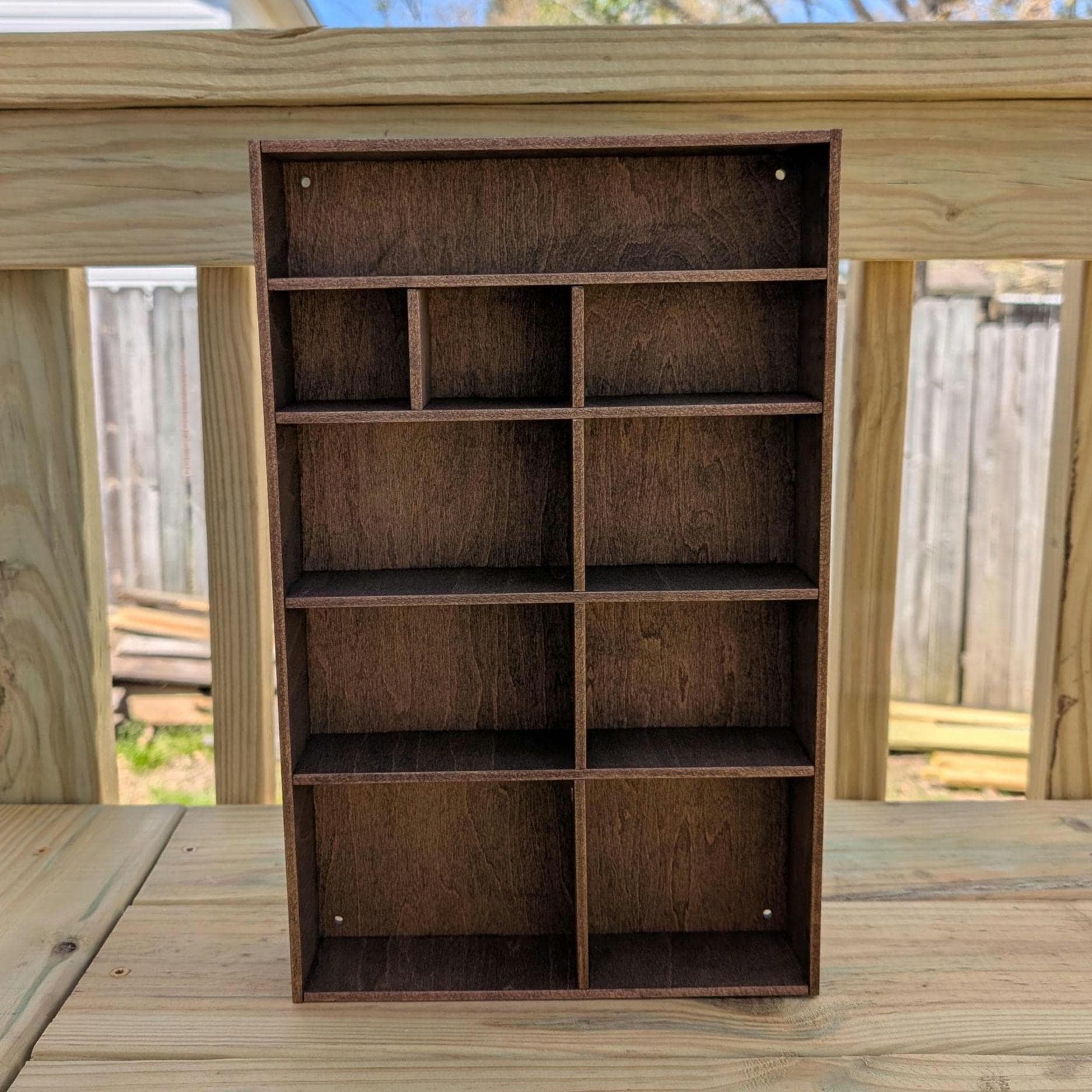 Shadow Box Wooden Display Shelf - Wall Cubby Shelf - Multiple Compartment Sizes - #4c - Trinket Shelf - Curio Cabinet