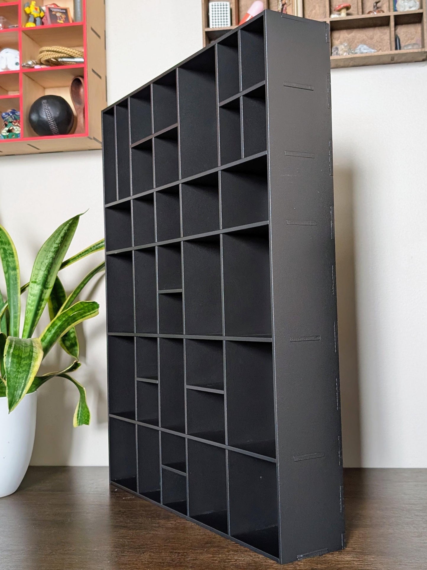 Shadow Box Wooden Display Shelf - Wall Cubby Shelf - Multiple Compartment Sizes - #56 - Trinket Shelf - Curio Cabinet