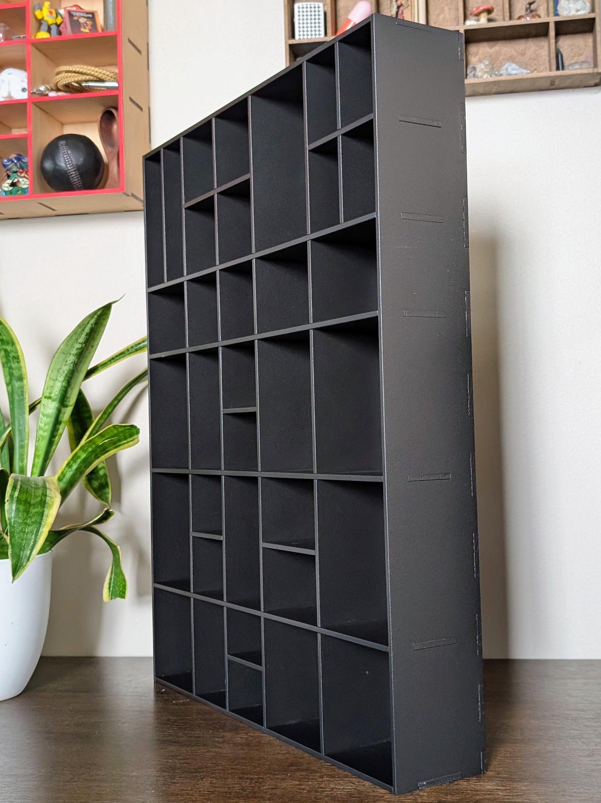 Shadow Box Wooden Display Shelf - Wall Cubby Shelf - Multiple Compartment Sizes - #56 - Trinket Shelf - Curio Cabinet