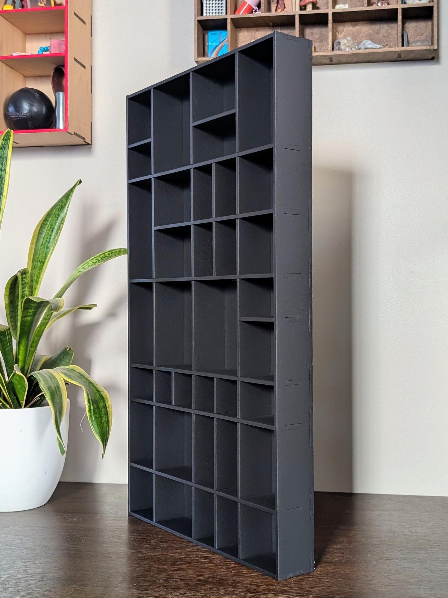Shadow Box Wooden Display Shelf - Wall Cubby Shelf - Multiple Compartment Sizes - #34c - Trinket Shelf - Curio Cabinet