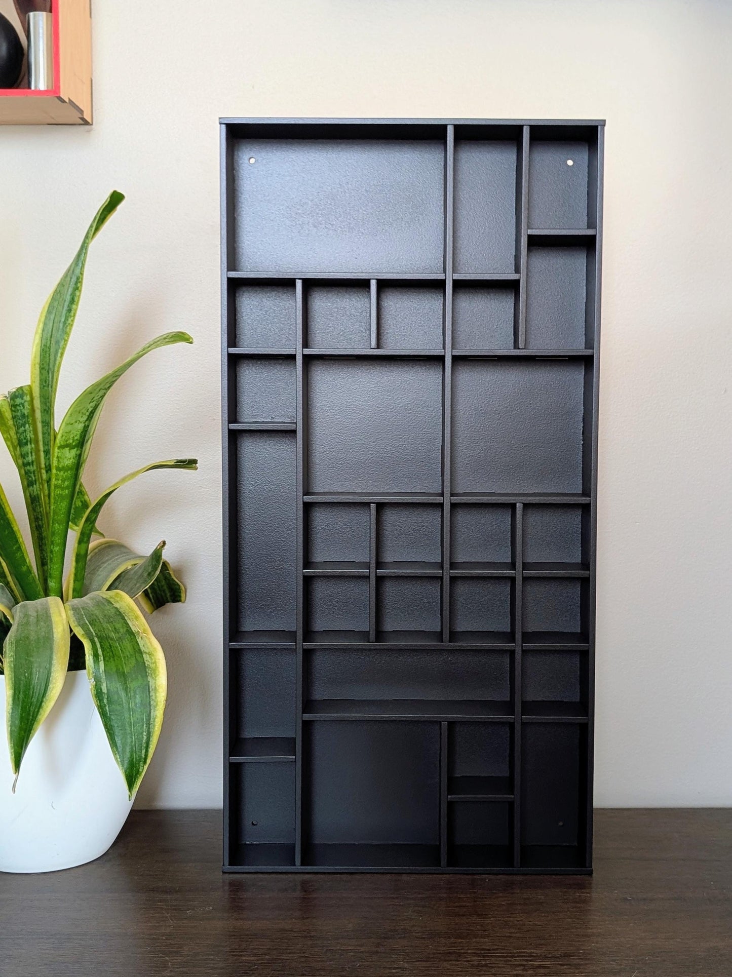 Shadow Box Wooden Display Shelf - Wall Cubby Shelf - Multiple Compartment Sizes - #37 - Trinket Shelf - Curio Cabinet