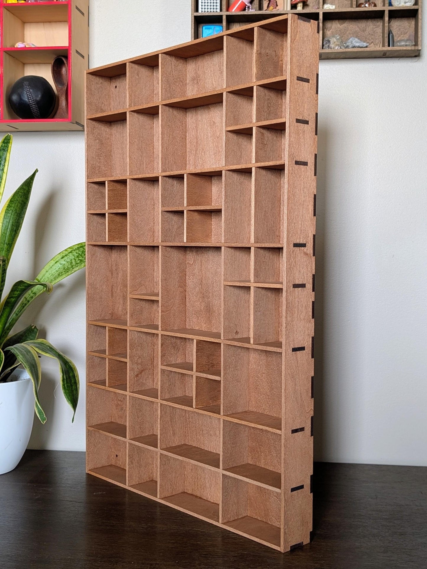 Shadow Box Wooden Display Shelf - Wall Cubby Shelf - Multiple Compartment Sizes - #58 - Trinket Shelf - Curio Cabinet