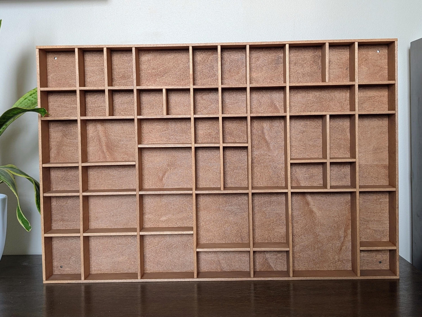 Shadow Box Wooden Display Shelf - Wall Cubby Shelf - Multiple Compartment Sizes - #59 - Trinket Shelf - Curio Cabinet