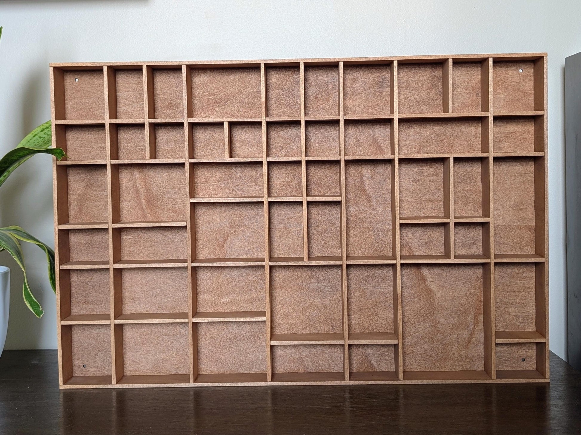 Shadow Box Wooden Display Shelf - Wall Cubby Shelf - Multiple Compartment Sizes - #59 - Trinket Shelf - Curio Cabinet