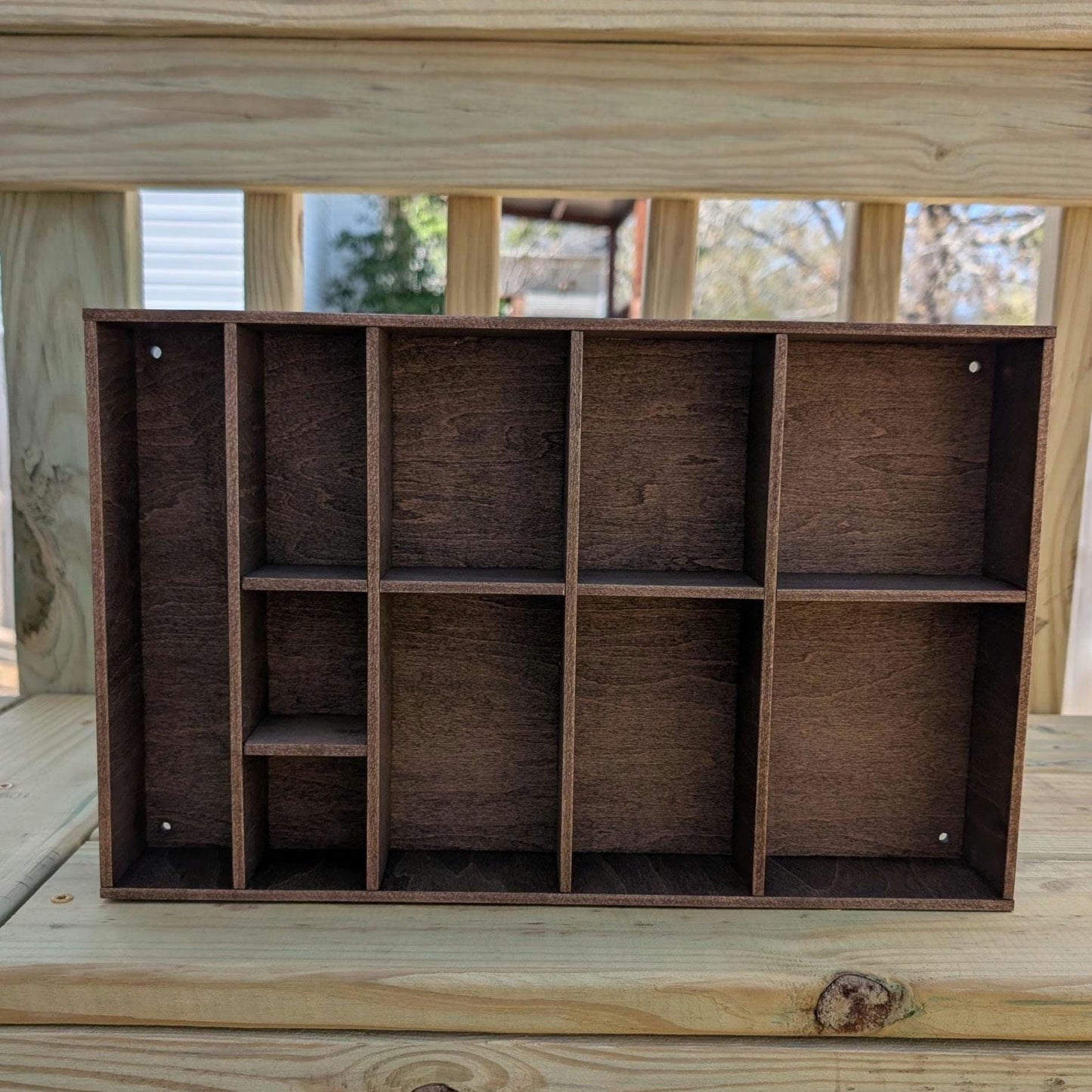 Shadow Box Wooden Display Shelf - Wall Cubby Shelf - Multiple Compartment Sizes - #4c - Trinket Shelf - Curio Cabinet