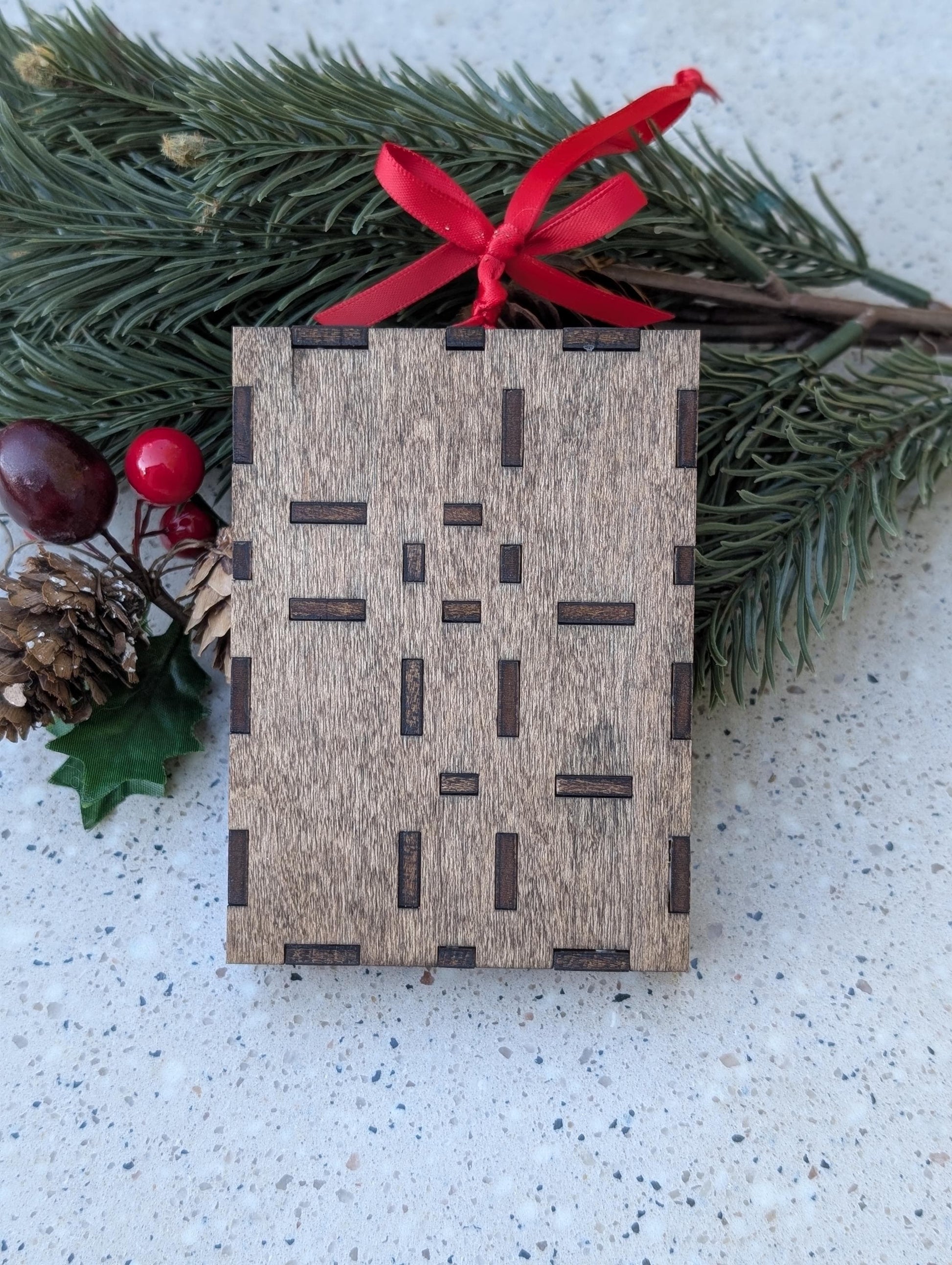 DIY Miniature Christmas Shadow Box Ornament | Wooden Printer's Tray Style | Classic Christmas Diorama